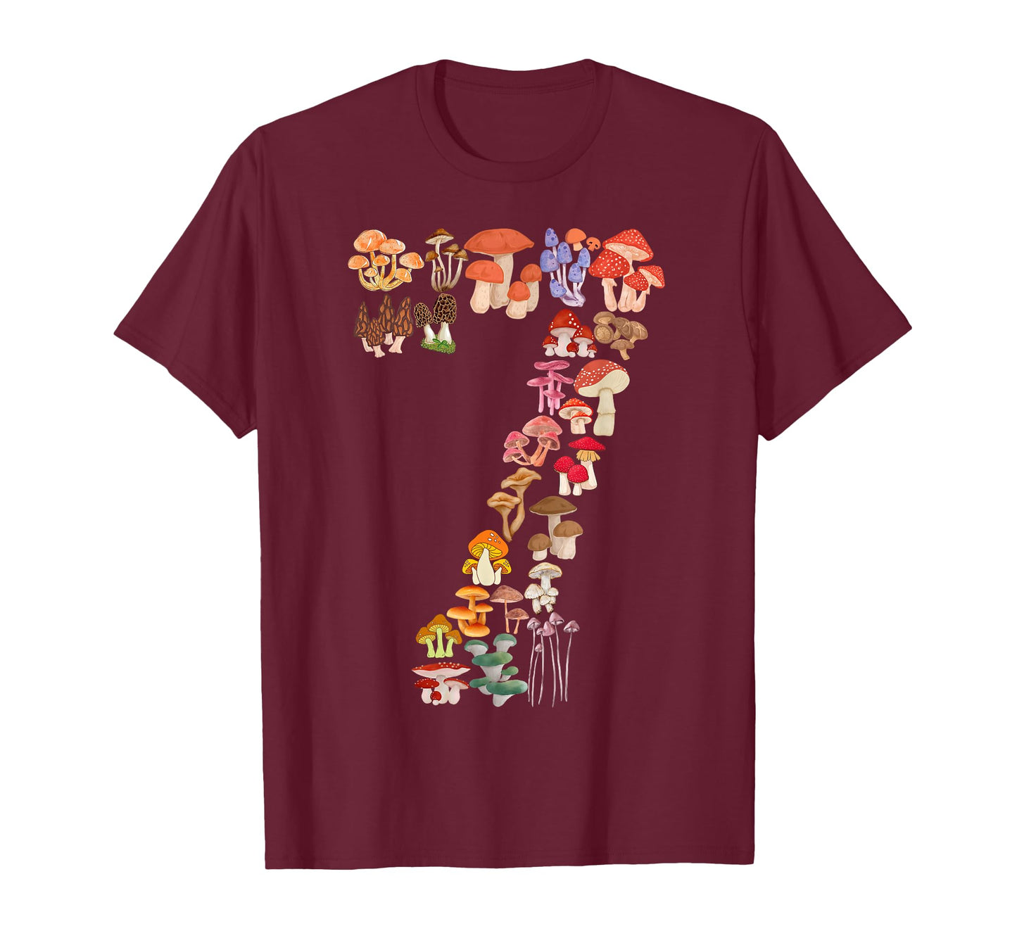 Kids 7th Birthday Mushroom Themed 7 Years Old Boys Girls T-Shirt