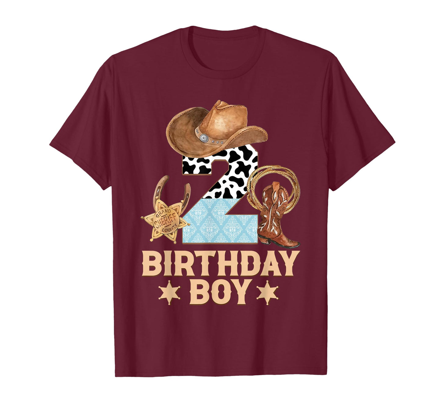 Western Family Birthday Boy Shirt 2 Cowboy 2nd Birthday T-Shirt