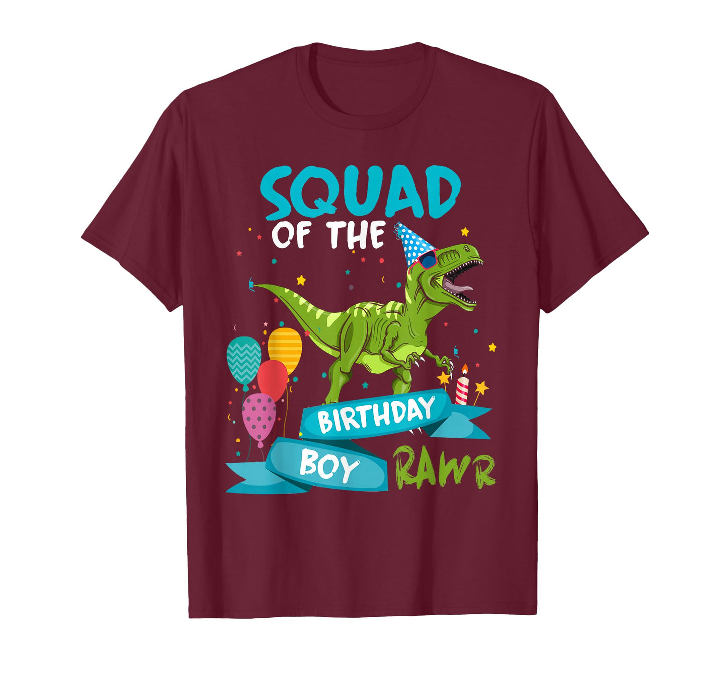 Birthday Squad Funny T-Rex Matching Dinosaur Birthday Party T-Shirt