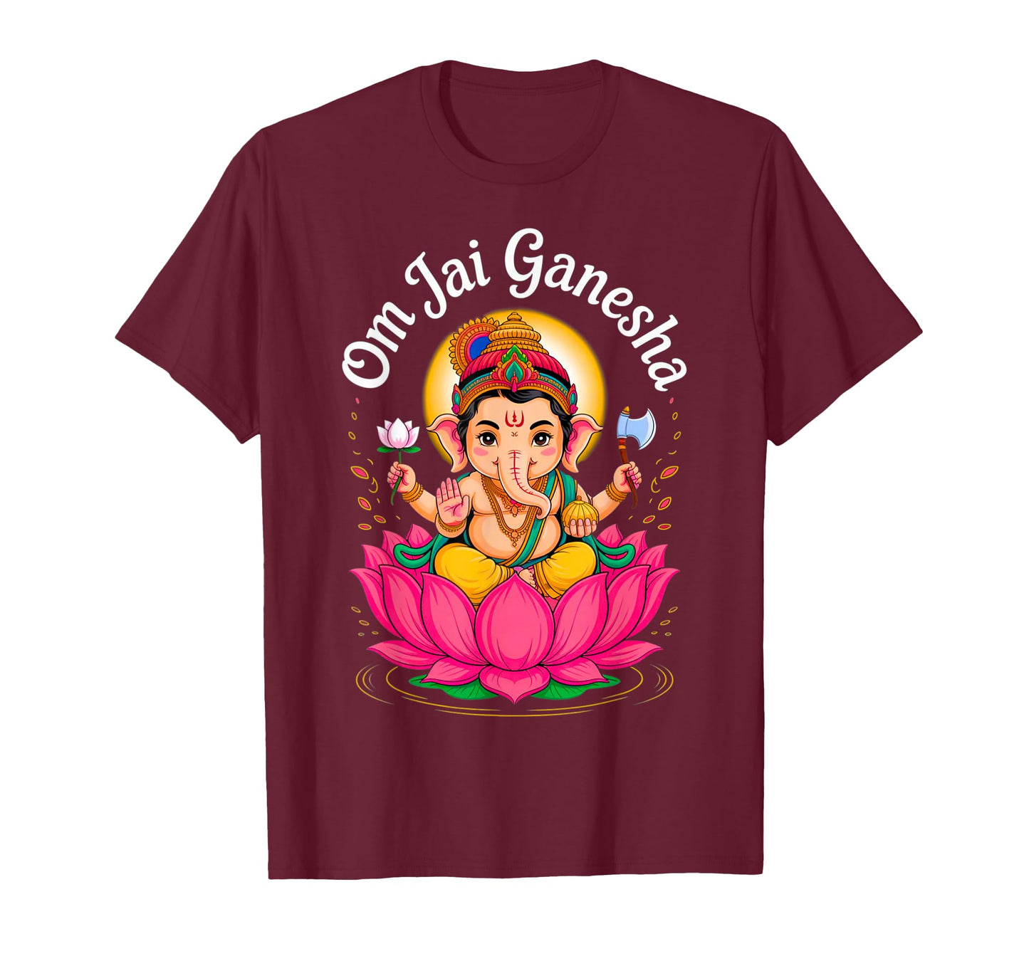 Hindu Ganesha Puja Elephant God India Meditation Yoga Murti T-Shirt