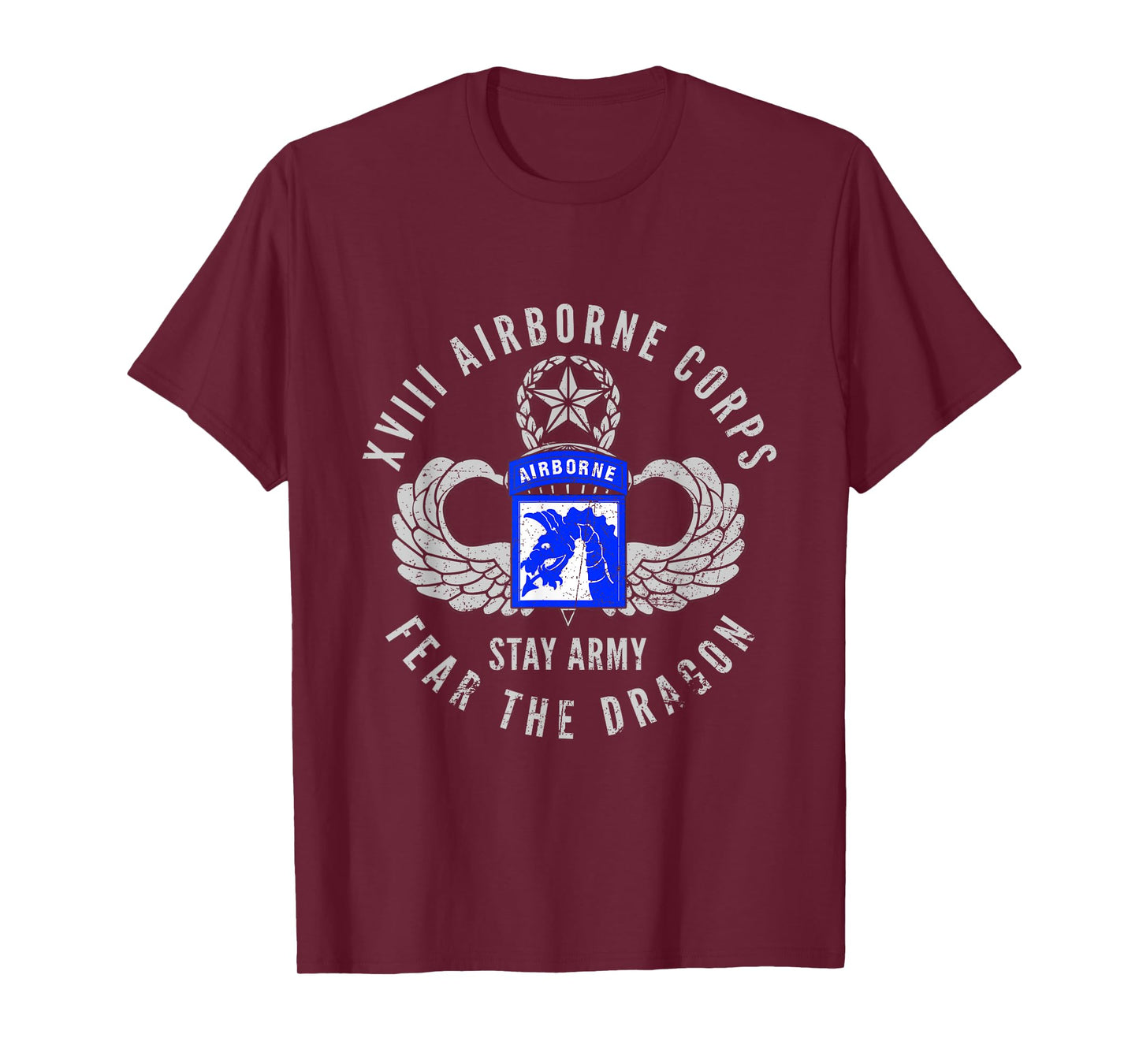 Proud 18th XVIII Airborne Corps US Veteran Fear The Dragon T-Shirt