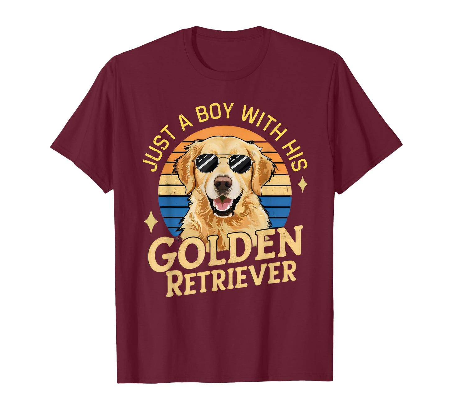 Just a Boy and His Golden Retrievers Girls Who Love Dogs T-Shirt