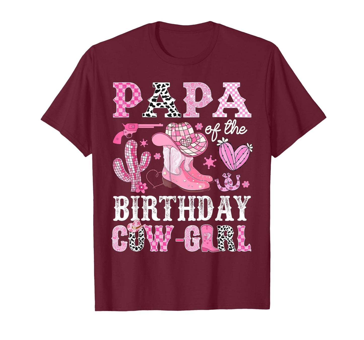 Papa Of The Birthday Cow-Girl Rodeo Cowgirl Bday T-Shirt