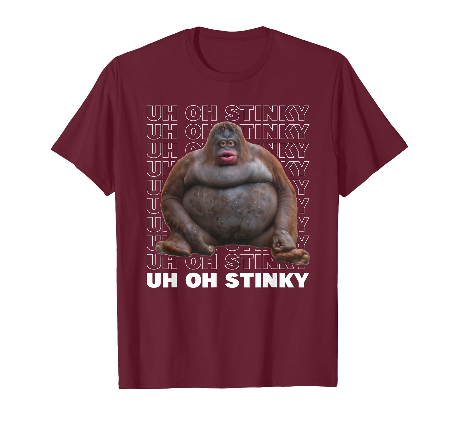 Uh Oh Stinky Poop Funny Monkey Dank Memes Le Monke Orangutan T-Shirt