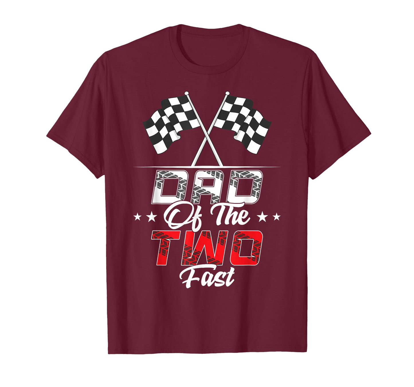 Dad Of The Two Fast Second Birthday Racing Car Family T-Shirt