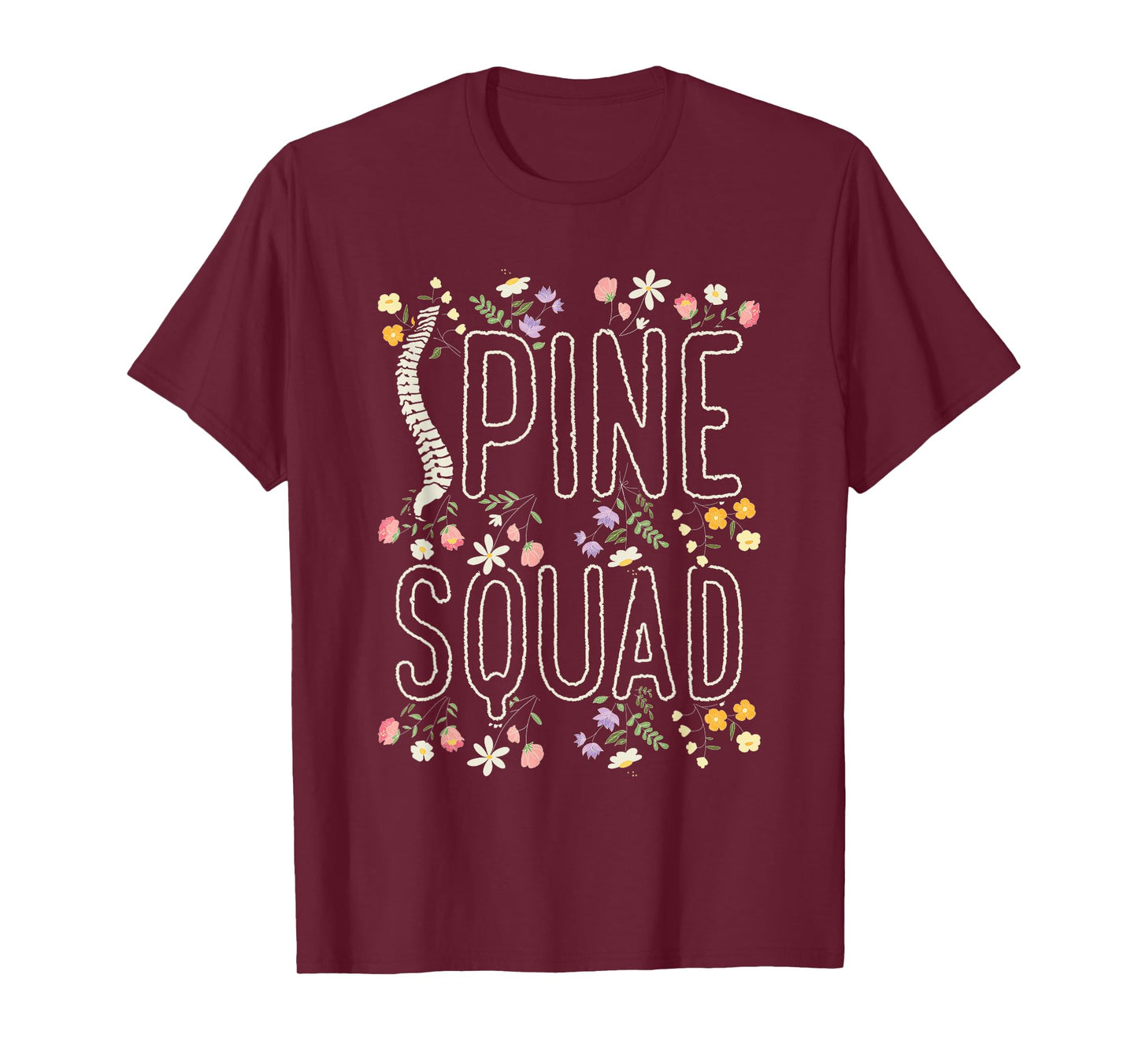 Orthopedic Nurse Floral Orthopedic Spine Squad T-Shirt