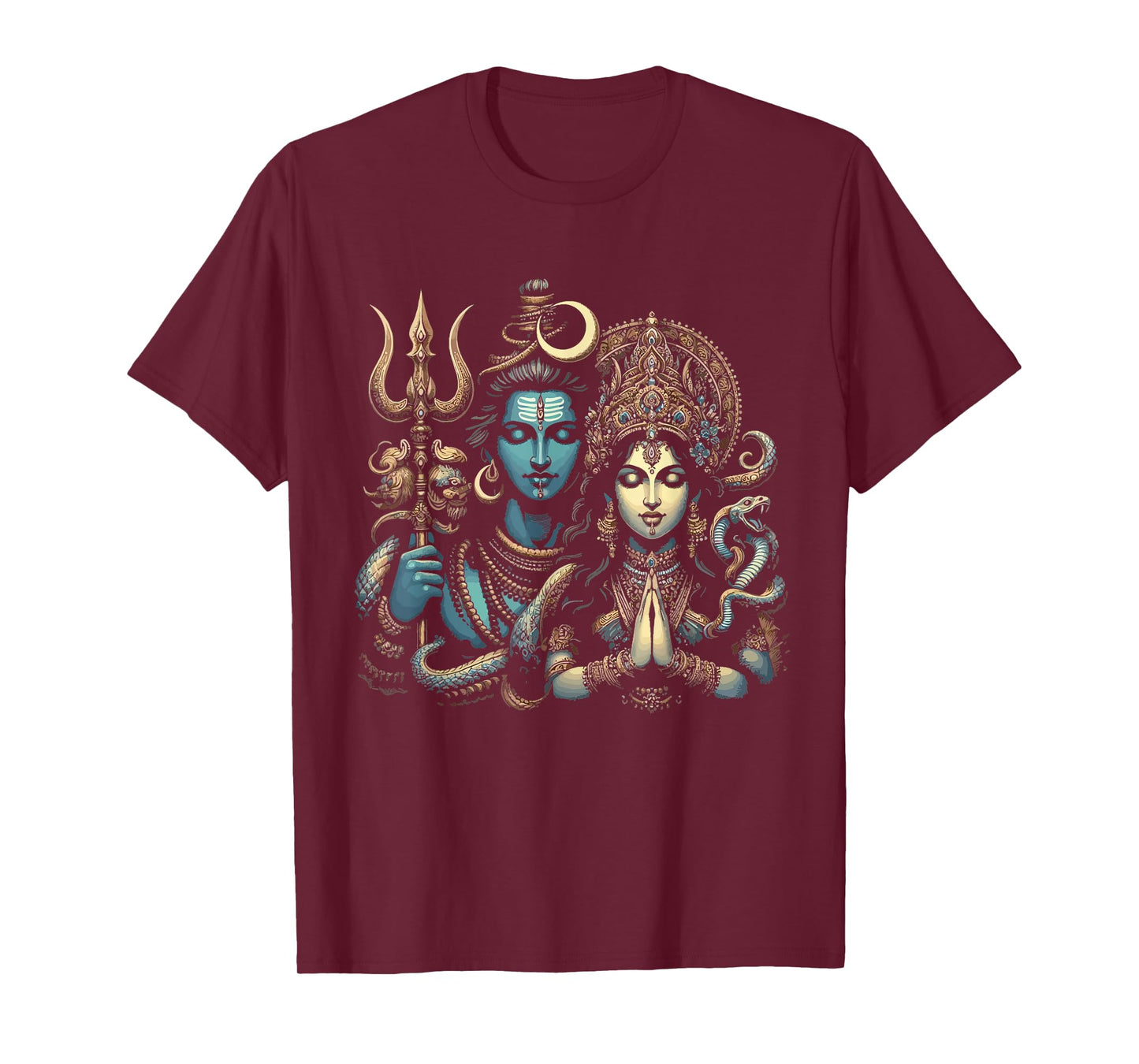 Lord Shiva Durga Hindu God Mahadeva Goddess Goddess Parvati T-Shirt