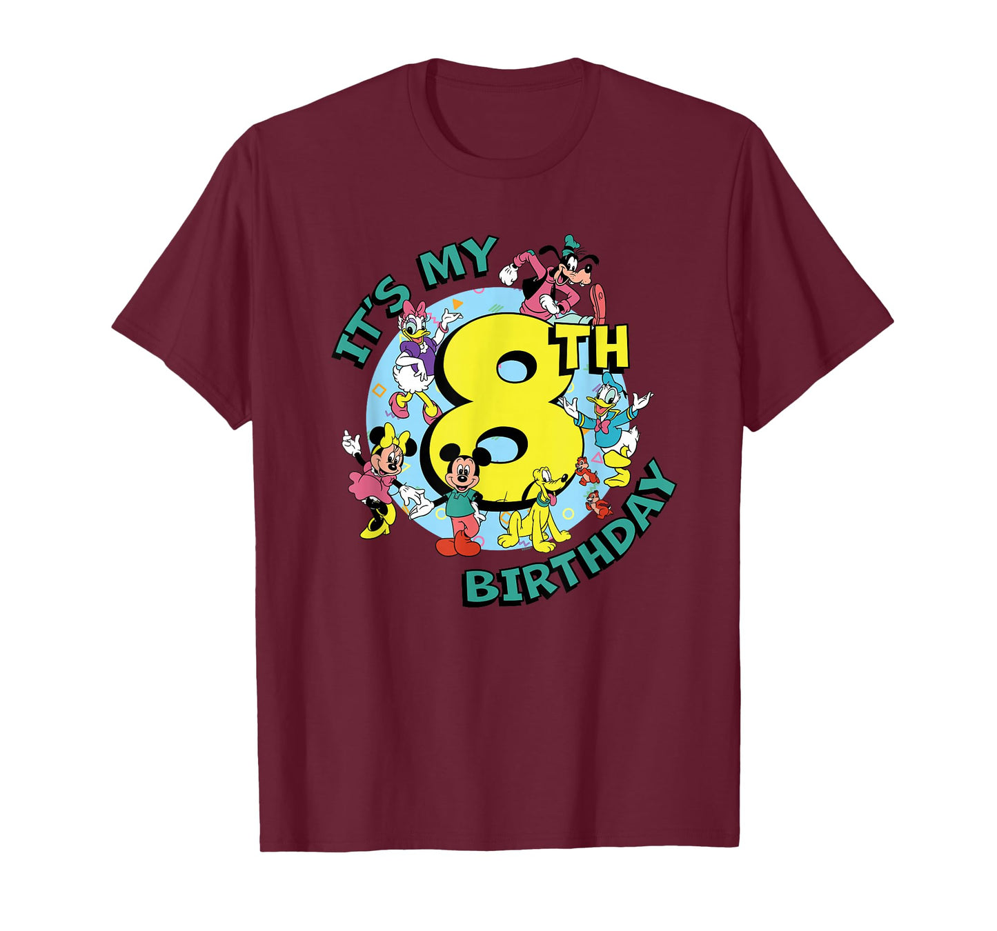 Disney Mickey and Friends It's My Eighth 8th Birthday T-Shirt