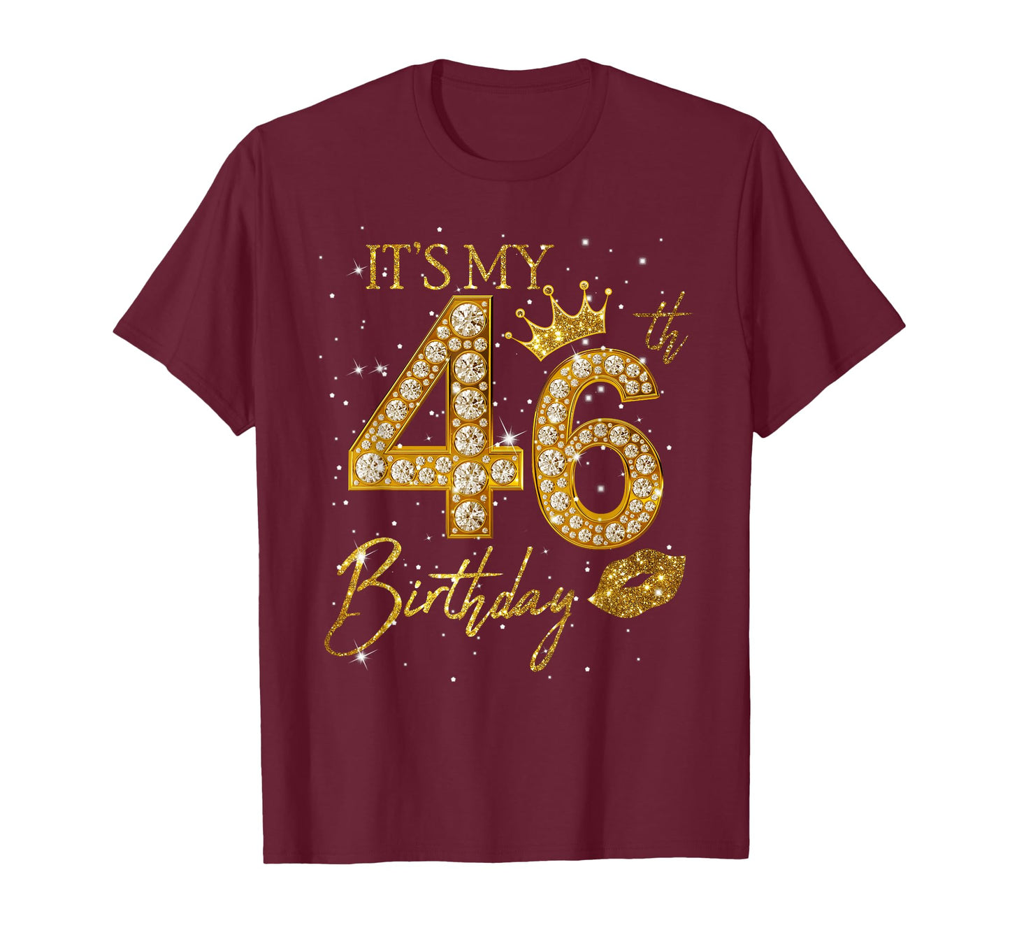 It's My 46th Birthday Crown 46 Years Old 46th Birthday Queen T-Shirt