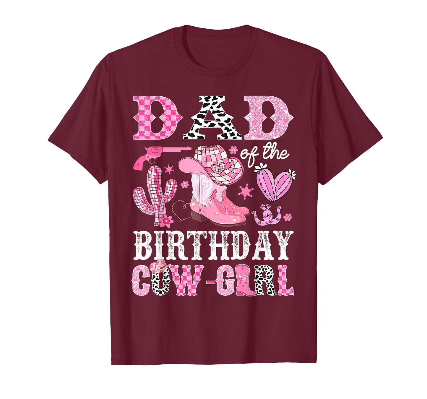 Dad Of The Birthday Cow-Girl Rodeo Cowgirl Bday T-Shirt