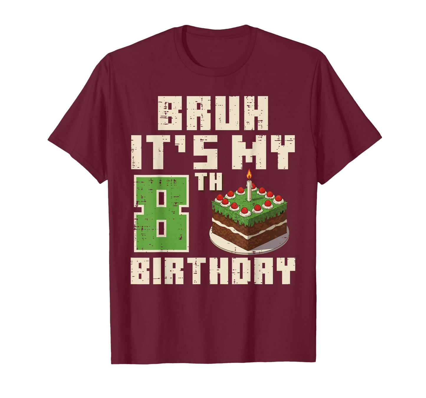 8th Birthday Pixel Gamer 8 Year Old Gaming Bday Boys Kids T-Shirt