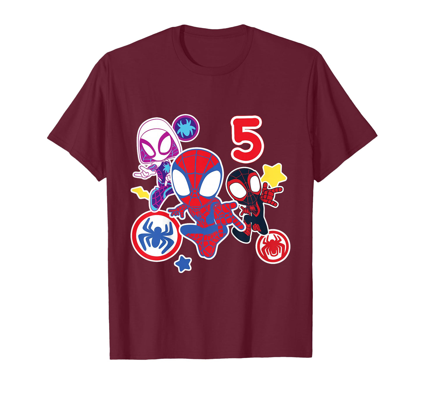 Marvel Spidey and His Amazing Friends 5 Year Old Birthday T-Shirt