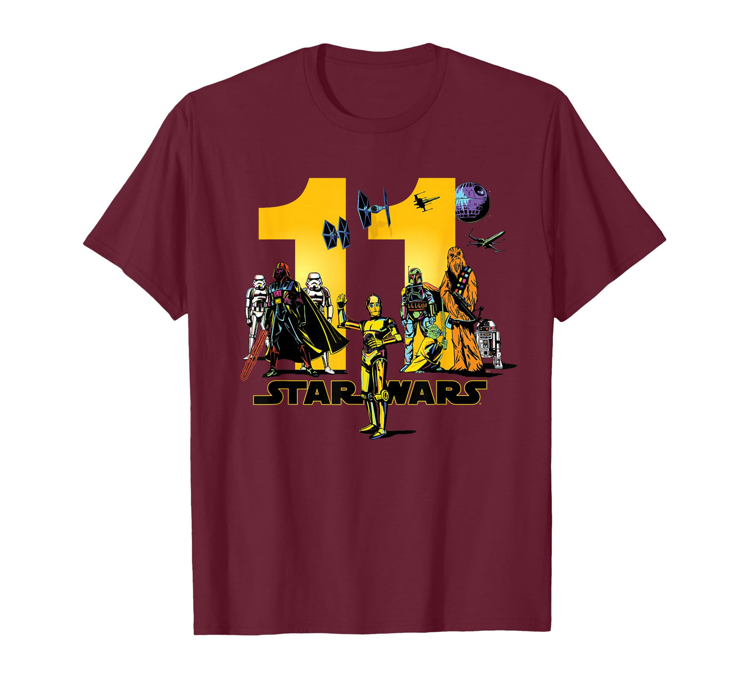 Star Wars Classic Characters Eleventh Birthday 11 Years Old T-Shirt