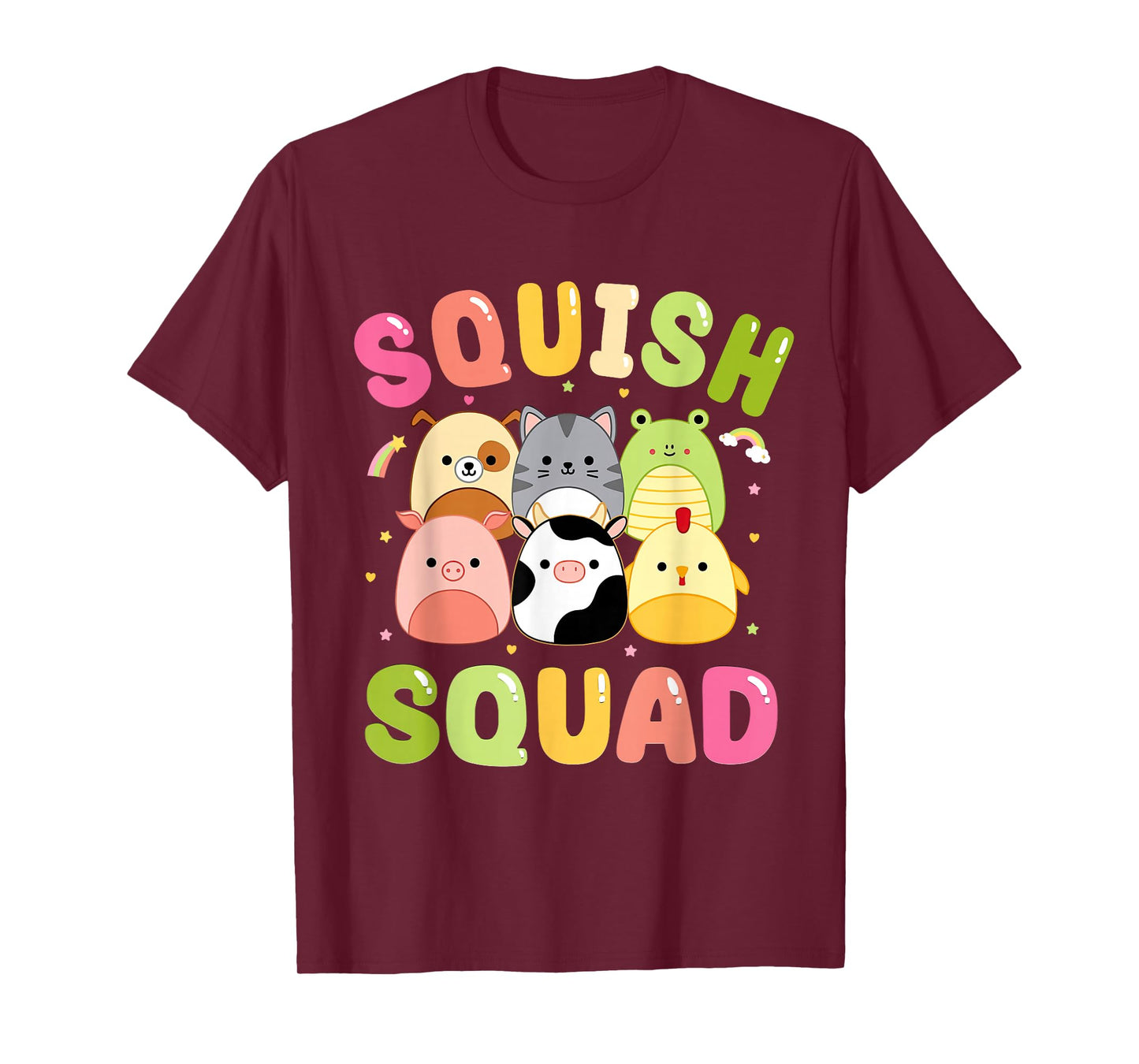 Squish Squad Girls Kids Toddlers Cute Birthday T-Shirt