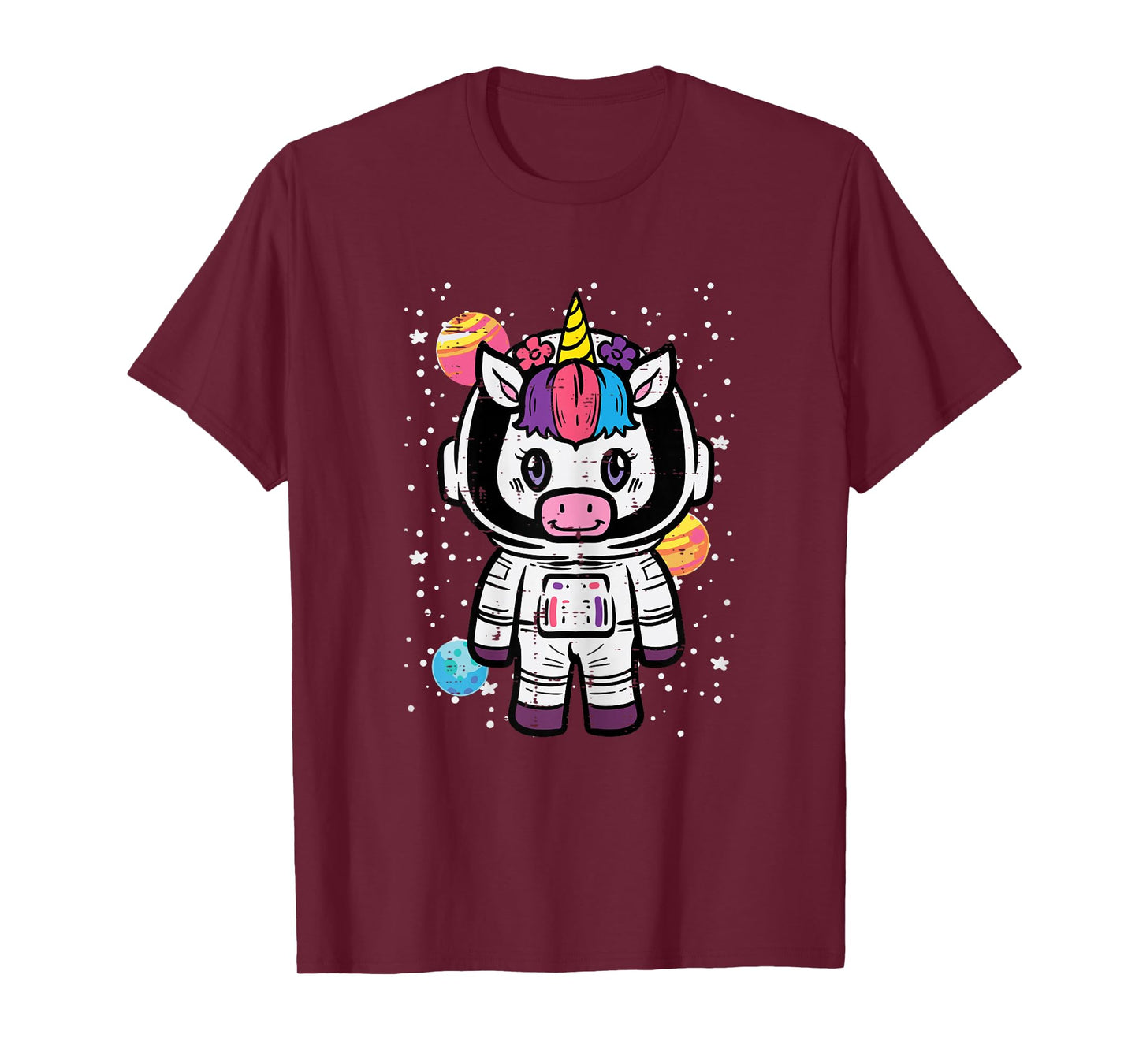 Astronaut Unicorn Cute Space Galaxy Toddler Girls Kids Women T-Shirt