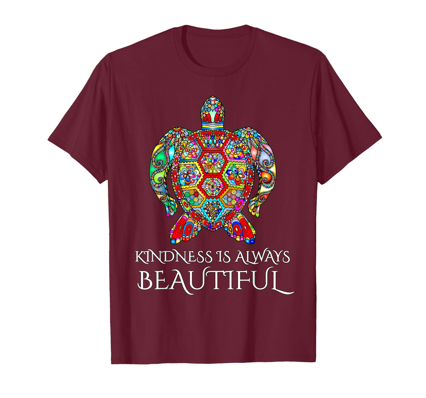 Sea Turtle Mandala Vibrant Art Ocean Life Kindness T-Shirt T-Shirt