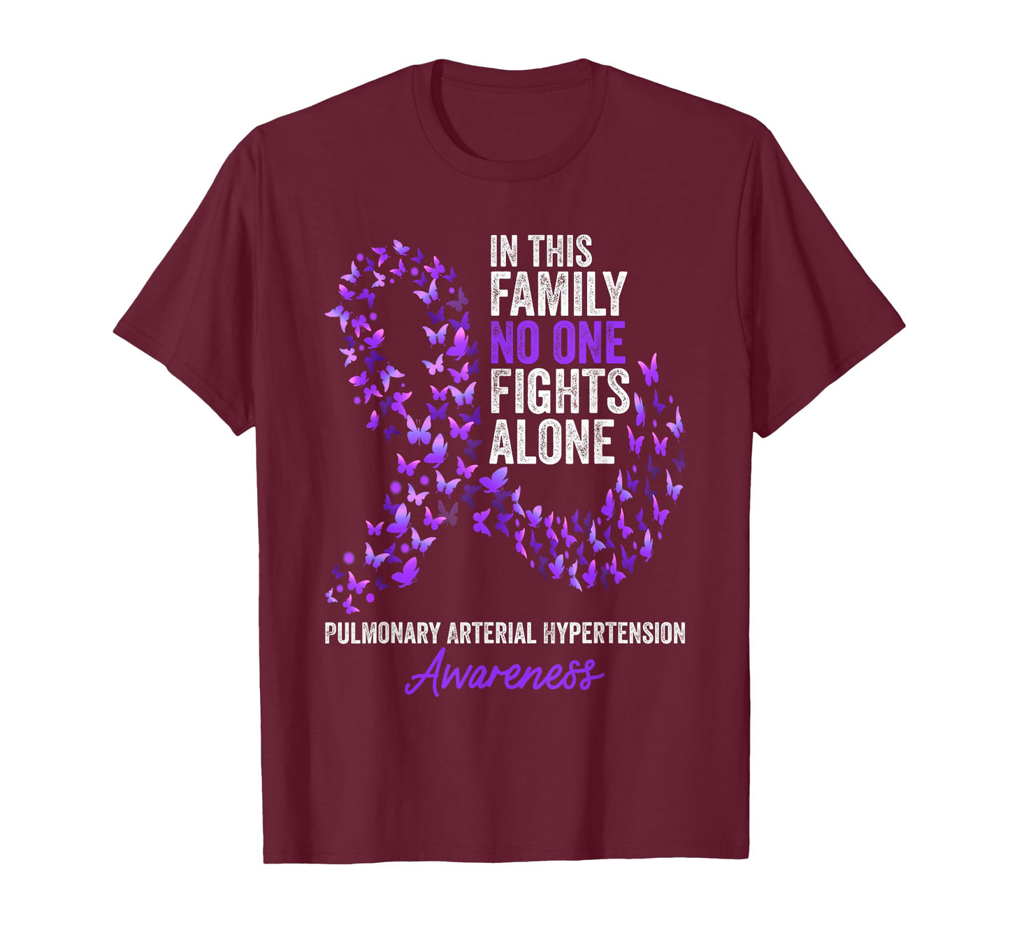 Pulmonary Arterial Hypertension Awareness Month Butterflies T-Shirt