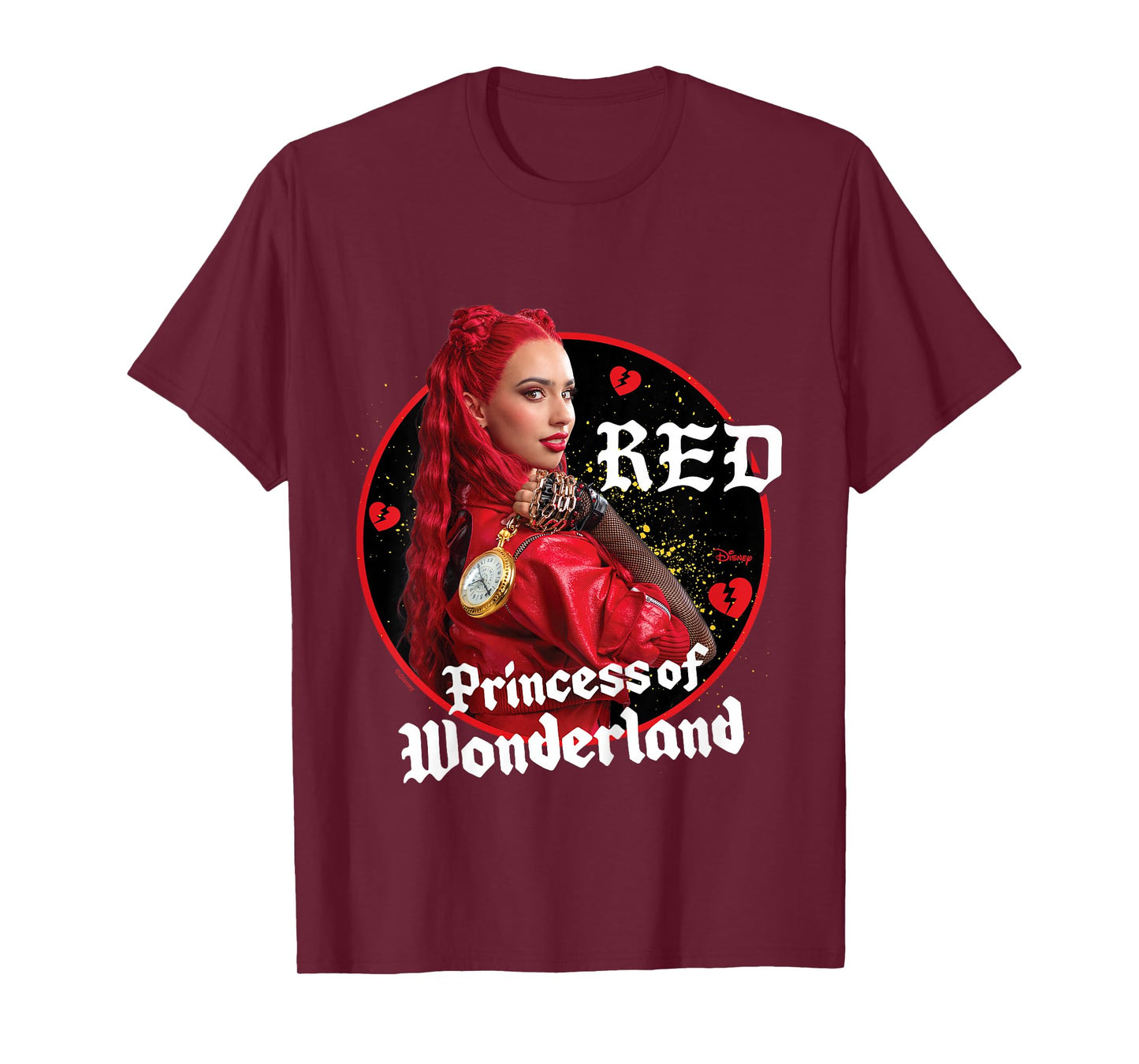 Kids Descendants 4 - Red Princess Of Wonderland Broken Hearts T-Shirt