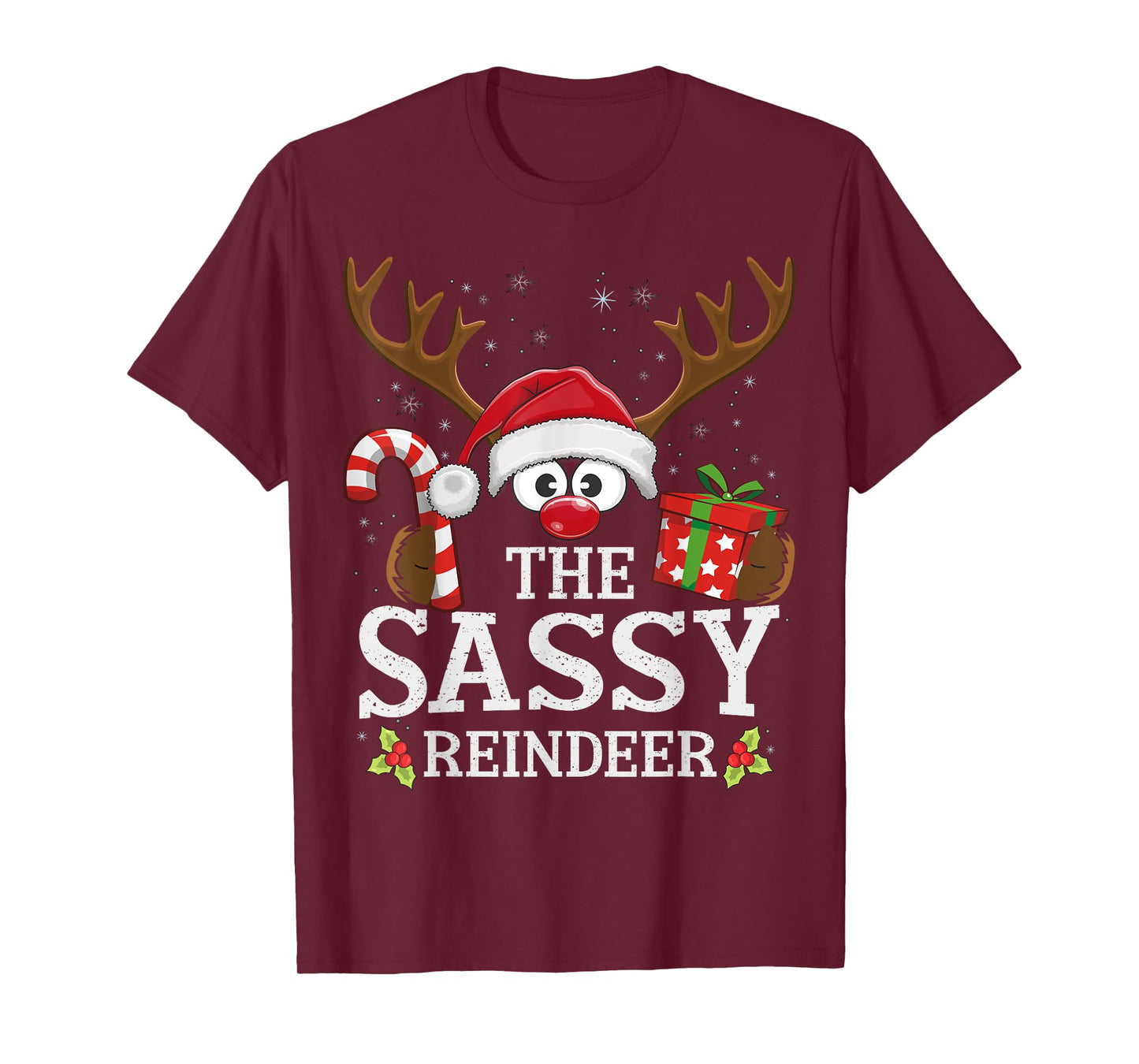 Christmas Matching The Sassy Reindeer Family T-Shirt