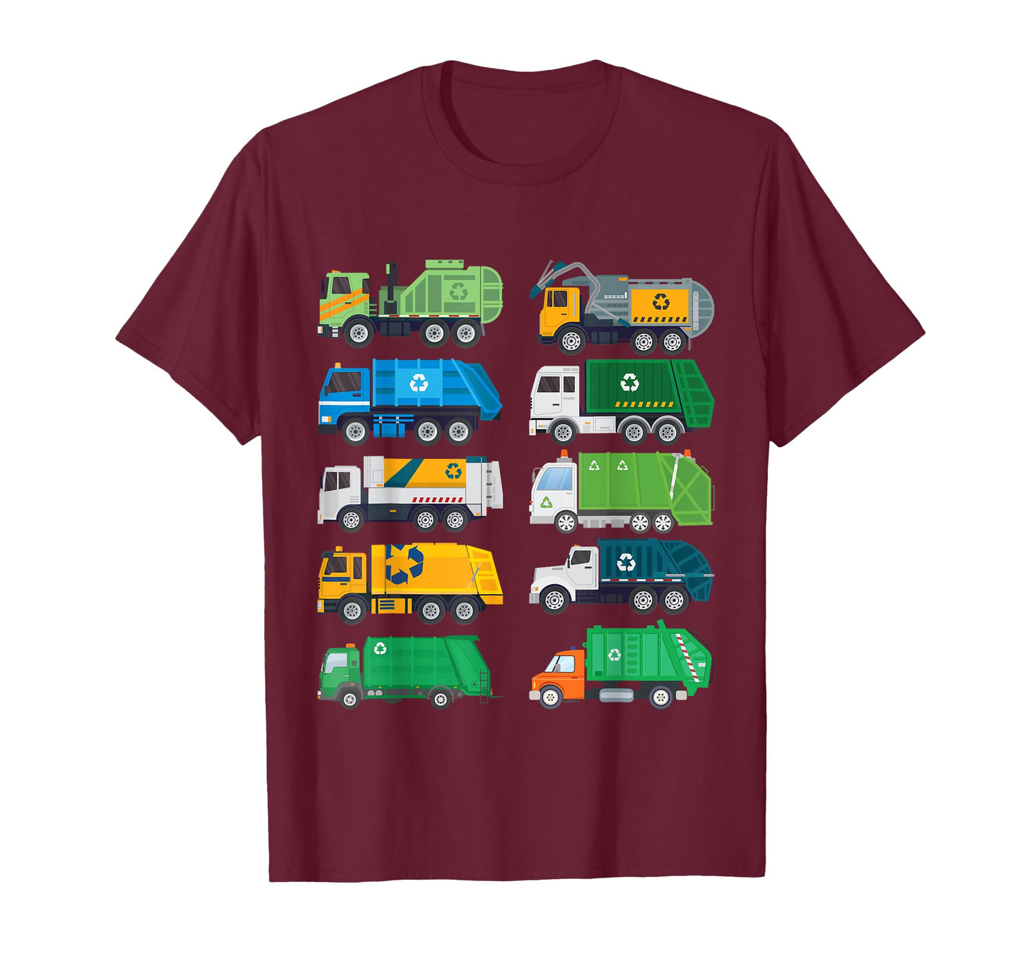 Garbage Truck Recycling Day Trash Waste Separation Trucks T-Shirt