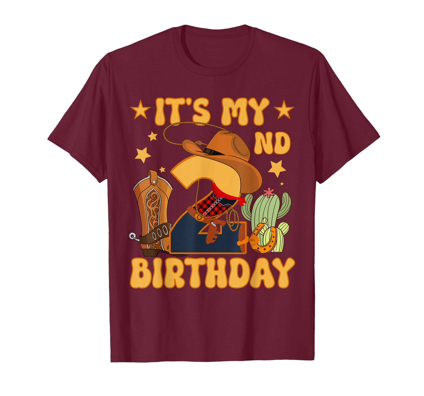 It's My 2nd Birthday Cowboy Rodeo Horse 2 Year Old Bday Boy T-Shirt