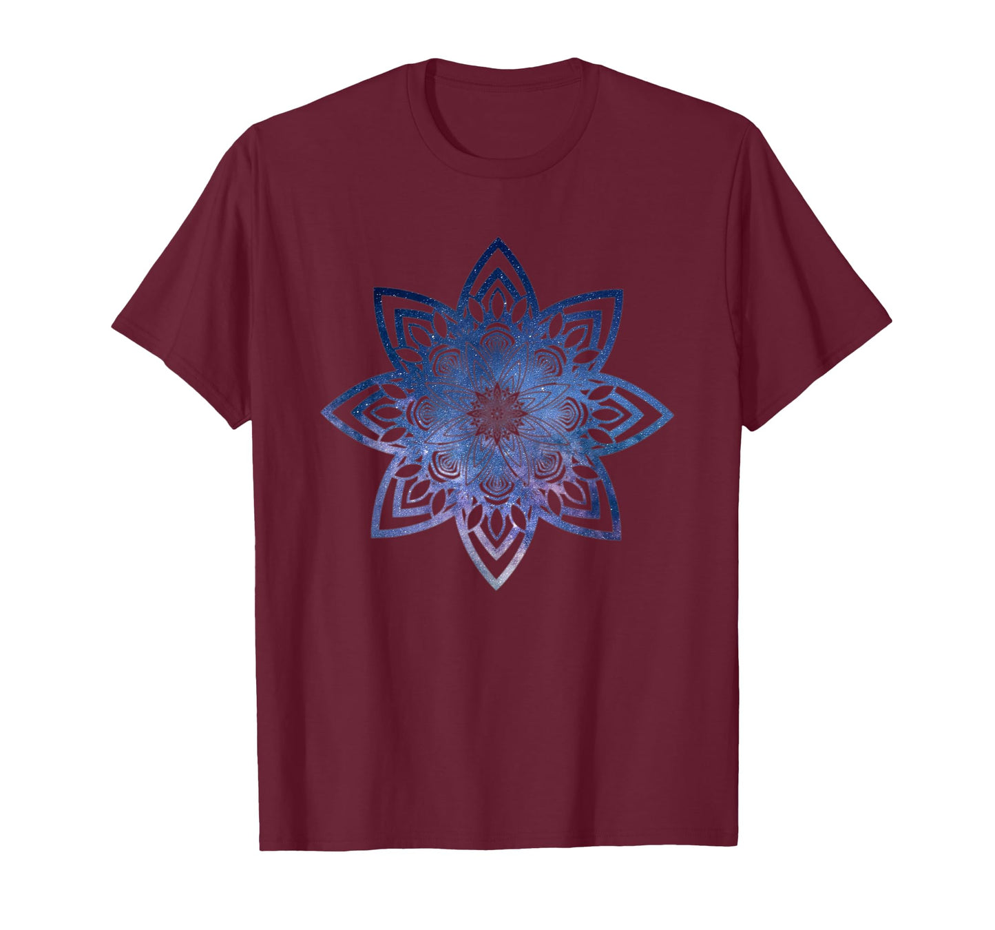 Blue Milkyway Mandala Sacred Geometry Yoga Mantra Om T-Shirt