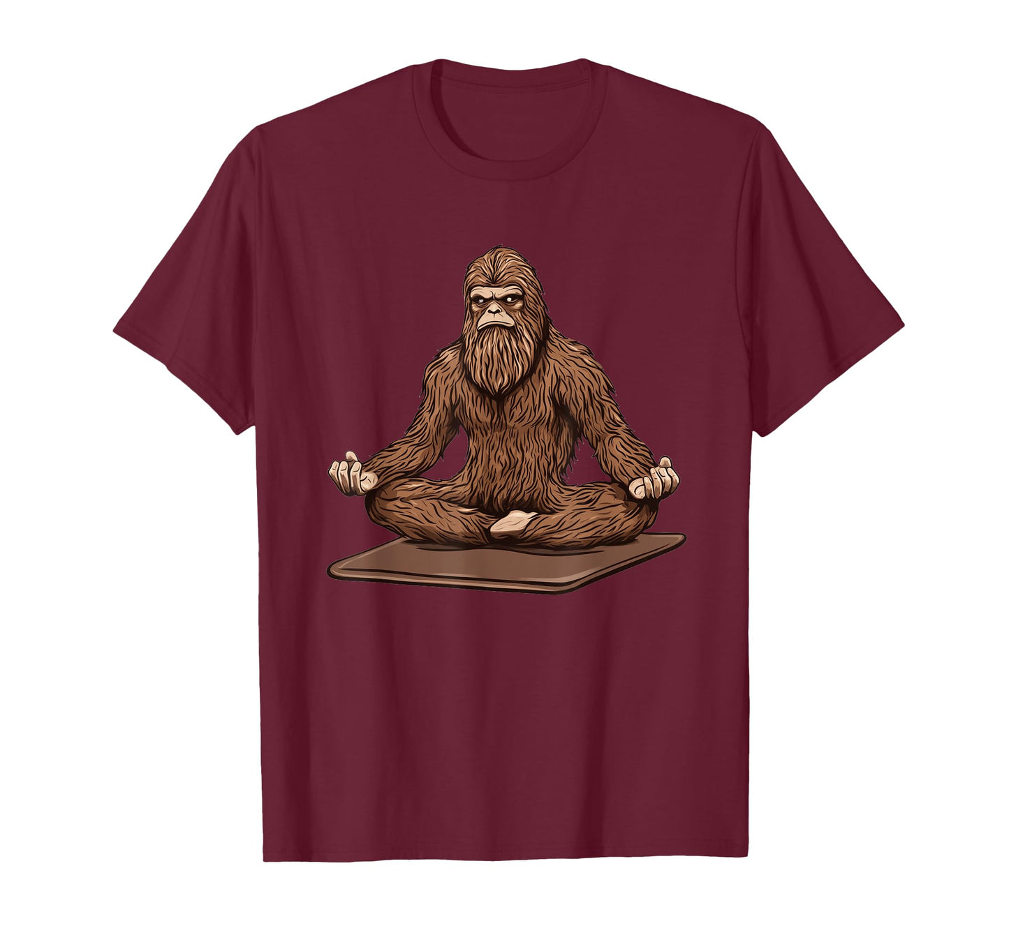 Sasquatch Using a Yoga Mat T-Shirt