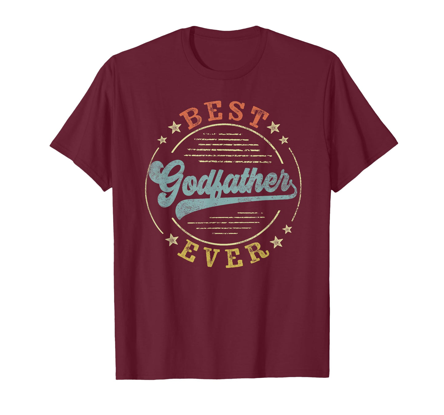 Best Godfather Ever Father's Day Godfather Gifts Emblem T-Shirt