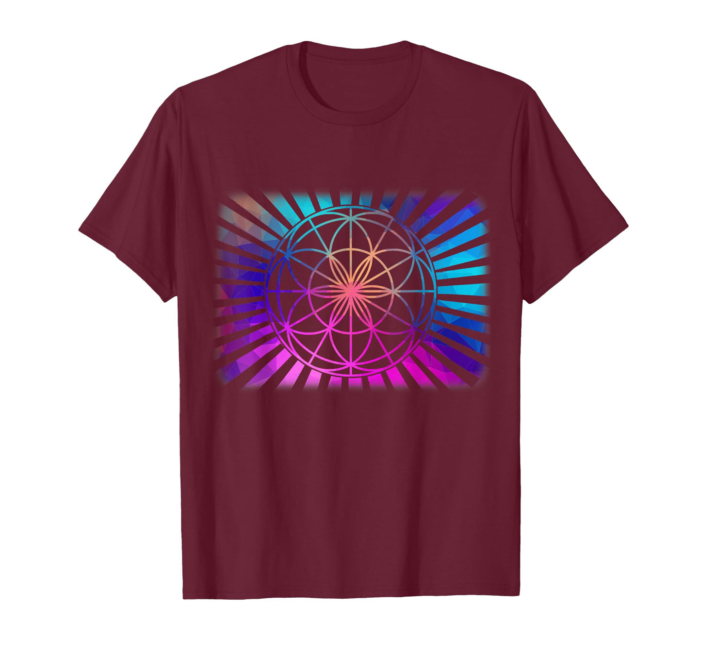 Sacred Geometry Geometric Flower Of Life T-Shirt