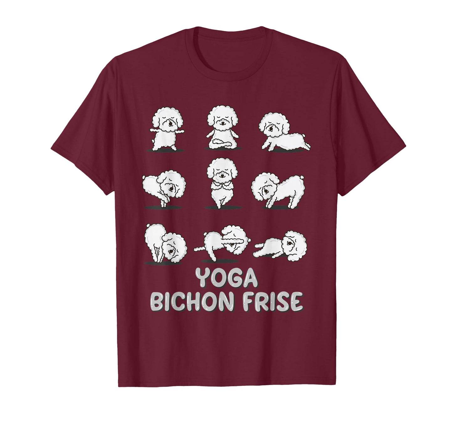 Yoga Bichon Frise Shirt Spiritual Zen Meditation Dog Lover T-Shirt