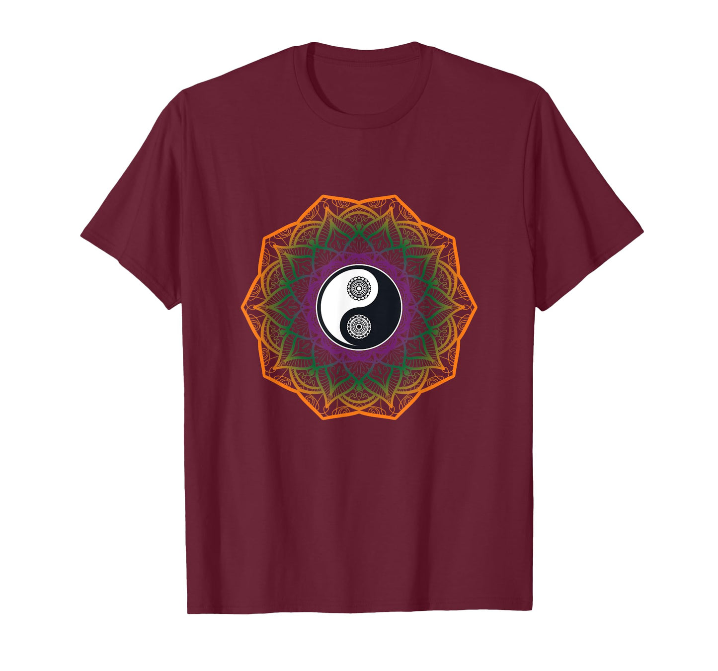 Mandala Yin And Yang Sanskrit Chinese Asian Harmony T-Shirt
