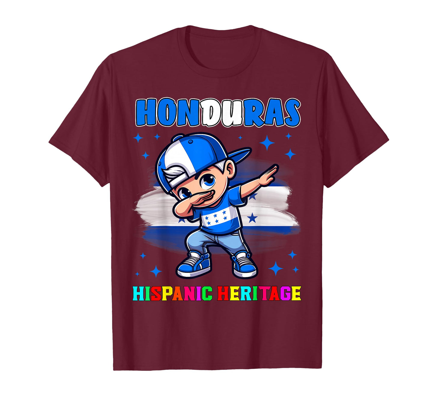 Honduras Dabbing Kid Hispanic Heritage Celebration for Kids T-Shirt