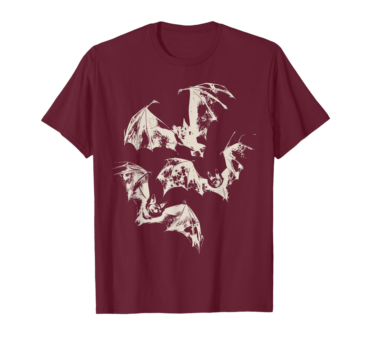 Three Bats Vintage Graphic | Washed Retro Gothic Men Women T-Shirt