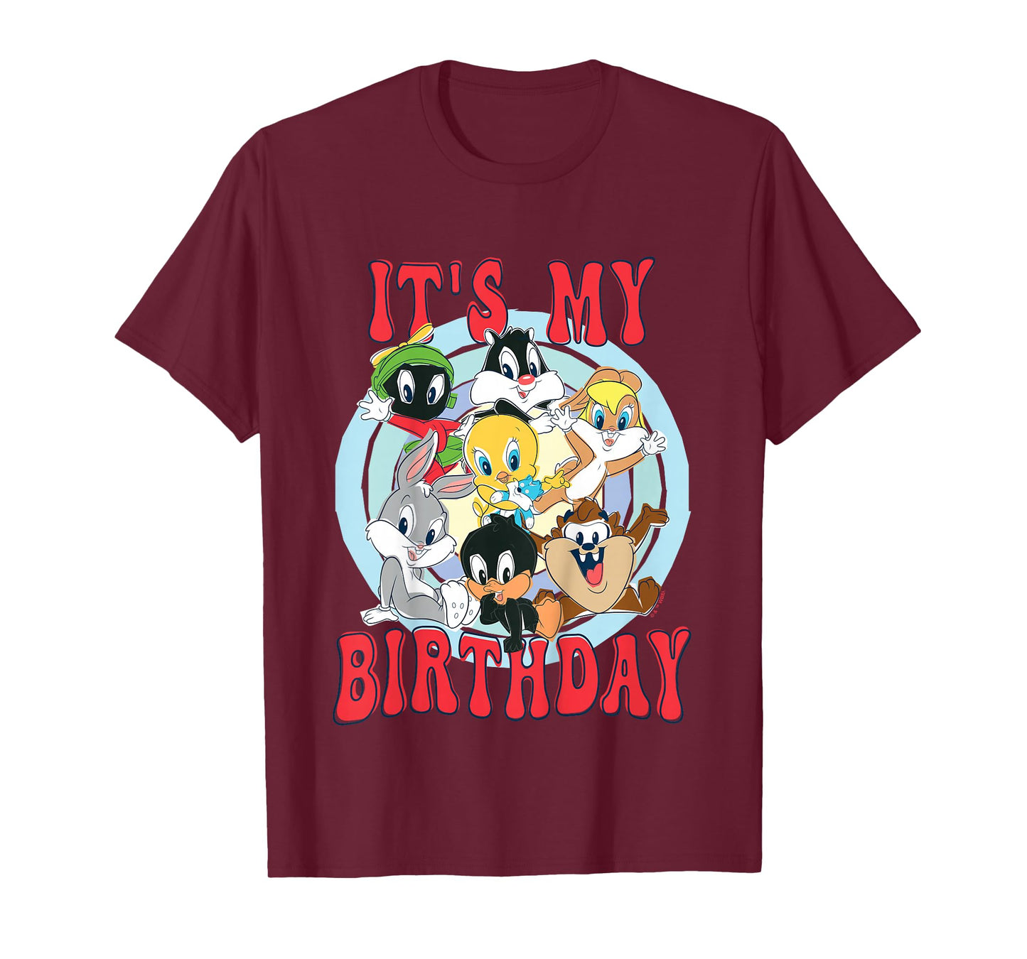 Kids Looney Tunes Looney Group Kid Drawn It's My Birthday T-Shirt