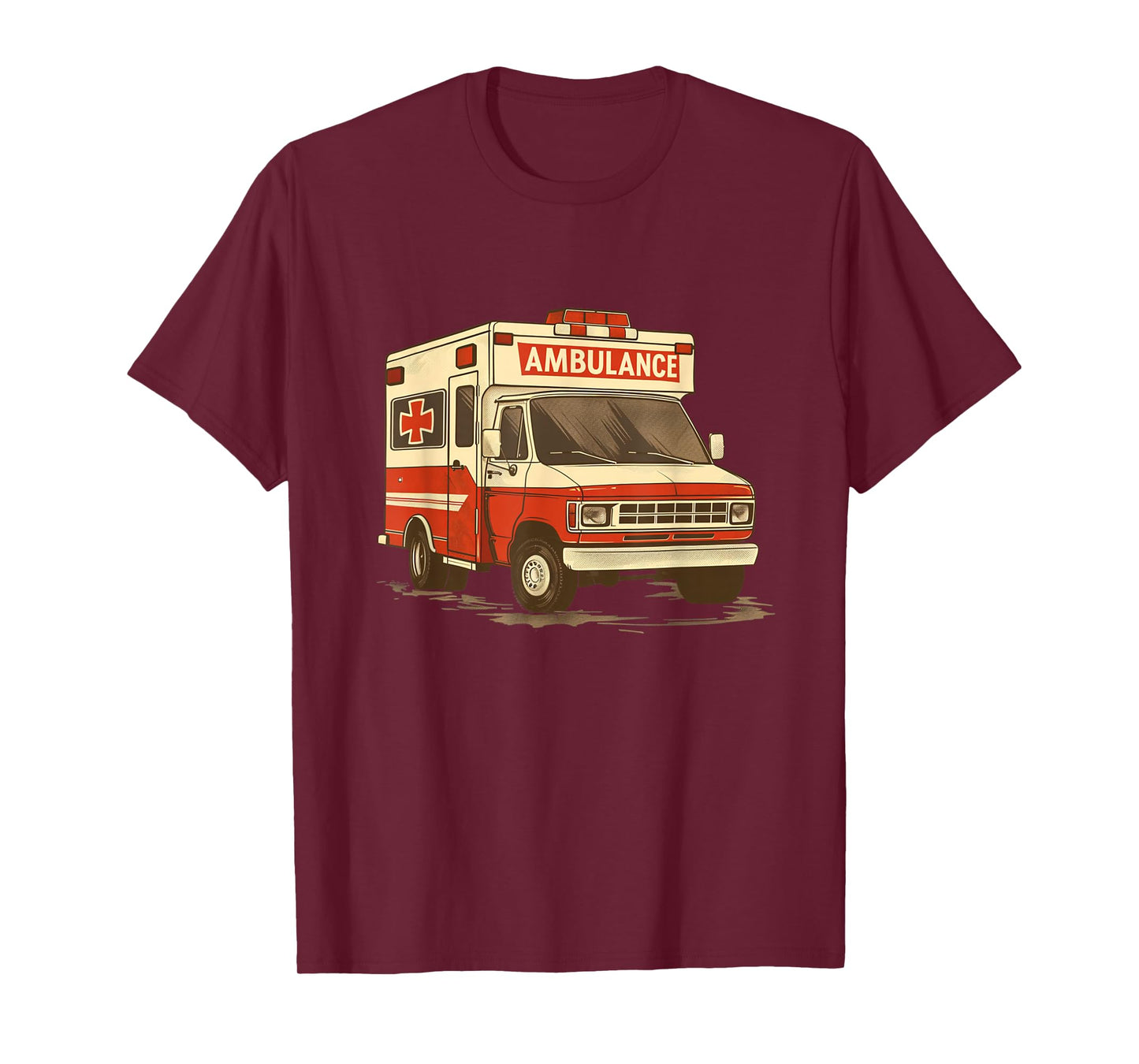 Red Ambulance Vehicle Costume for Adults and Kids T-Shirt