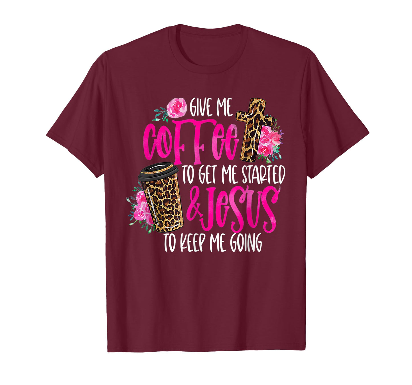 Coffee and Jesus Women's Misses Unisex Plus Size Teacher T-Shirt
