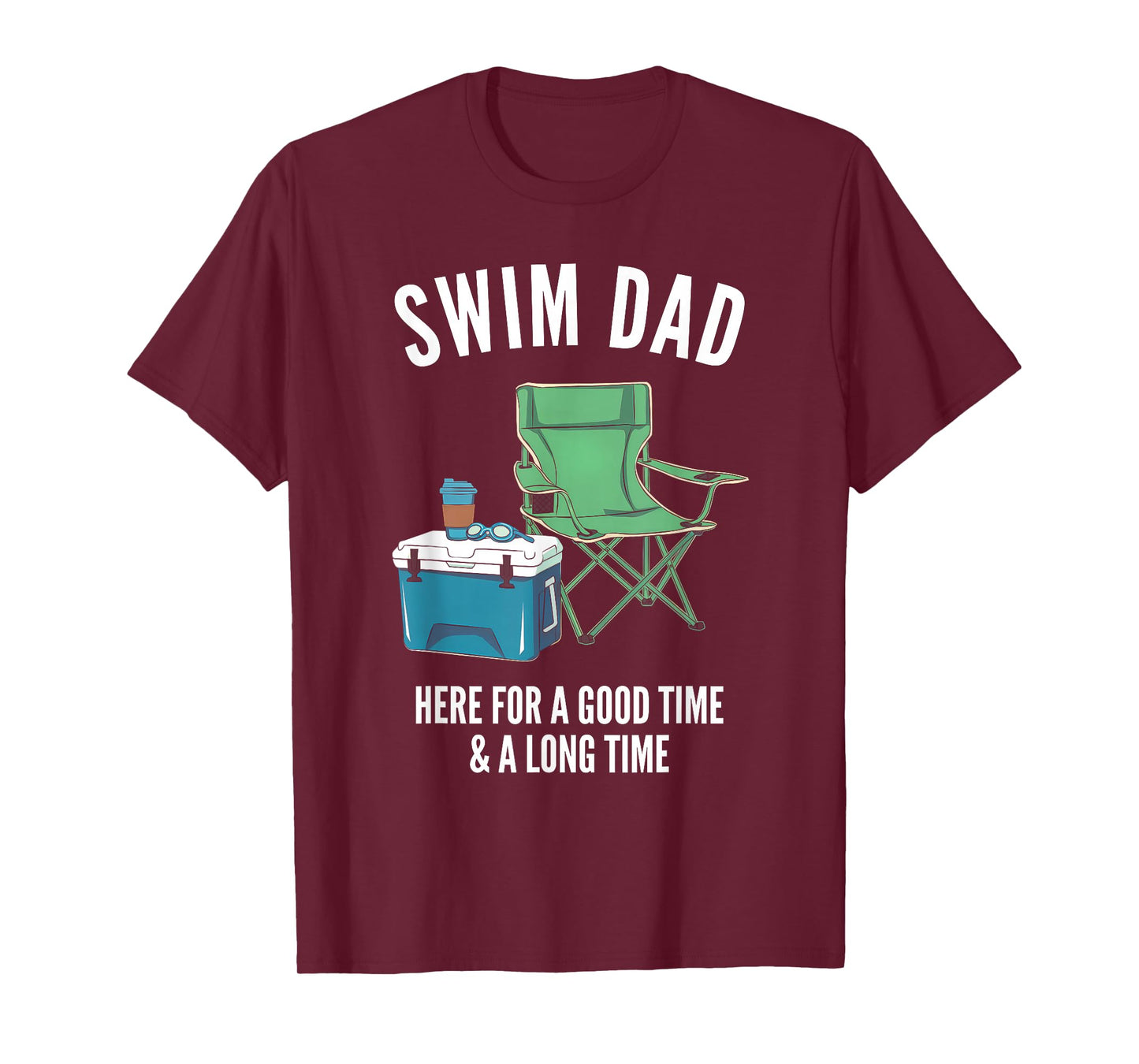 Funny Swimming Swimmer Swim Dad father coach men T-Shirt