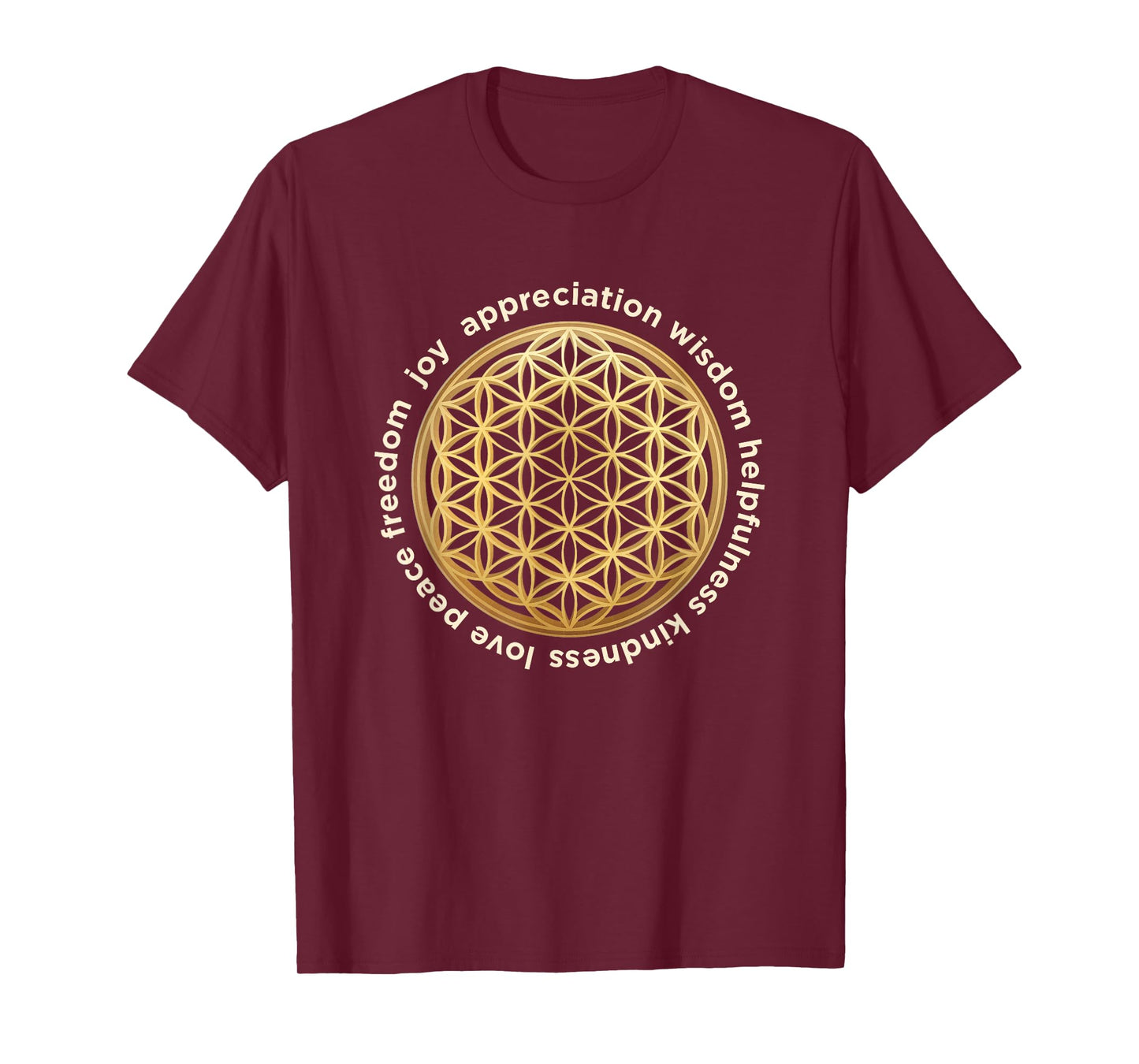 Spiritual Flower of Life Sacred Geometry Esoteric Yoga T-Shirt