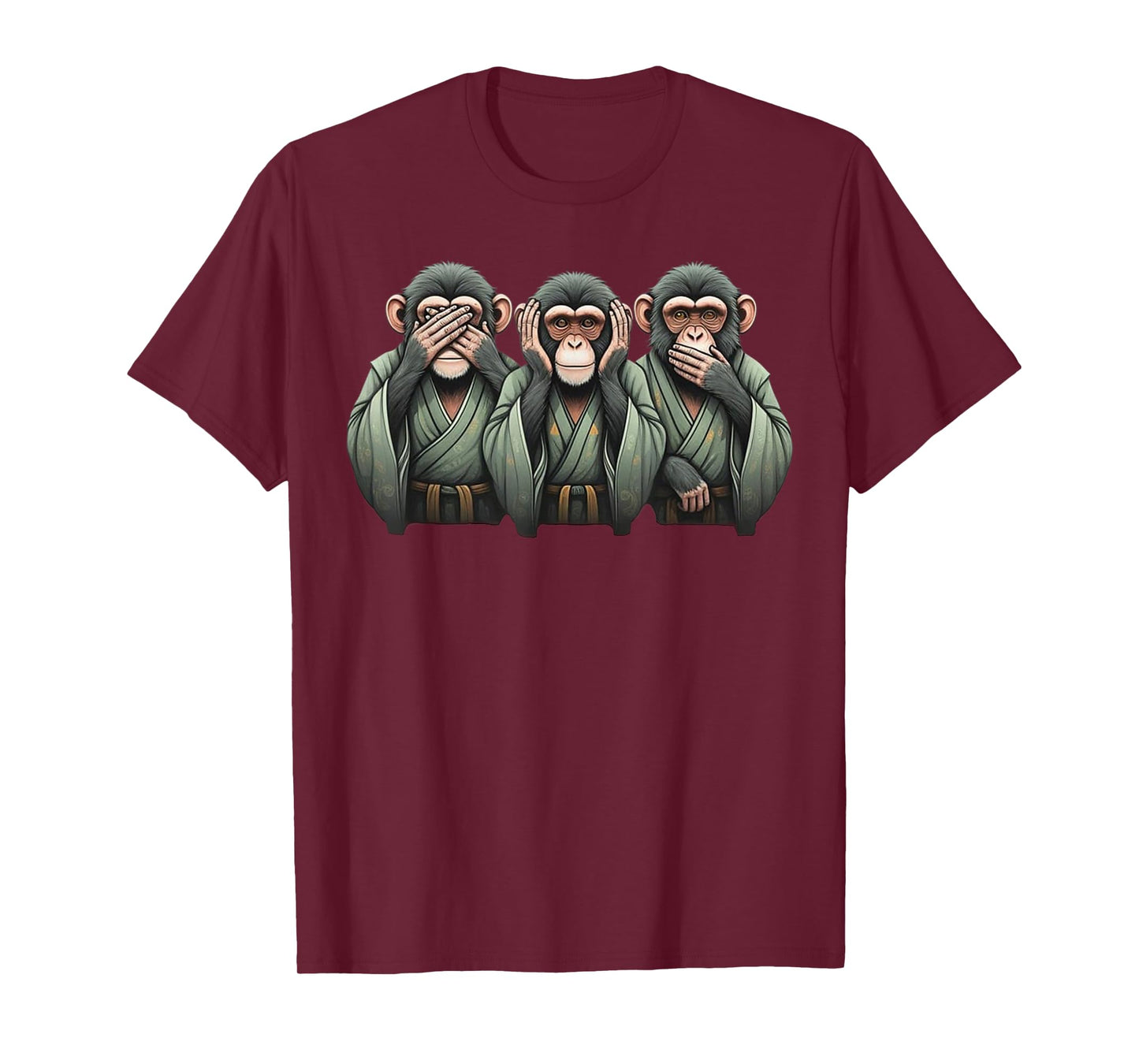 See no evil, Hear No Evil Speak No evil Three Wise Monkeys T-Shirt