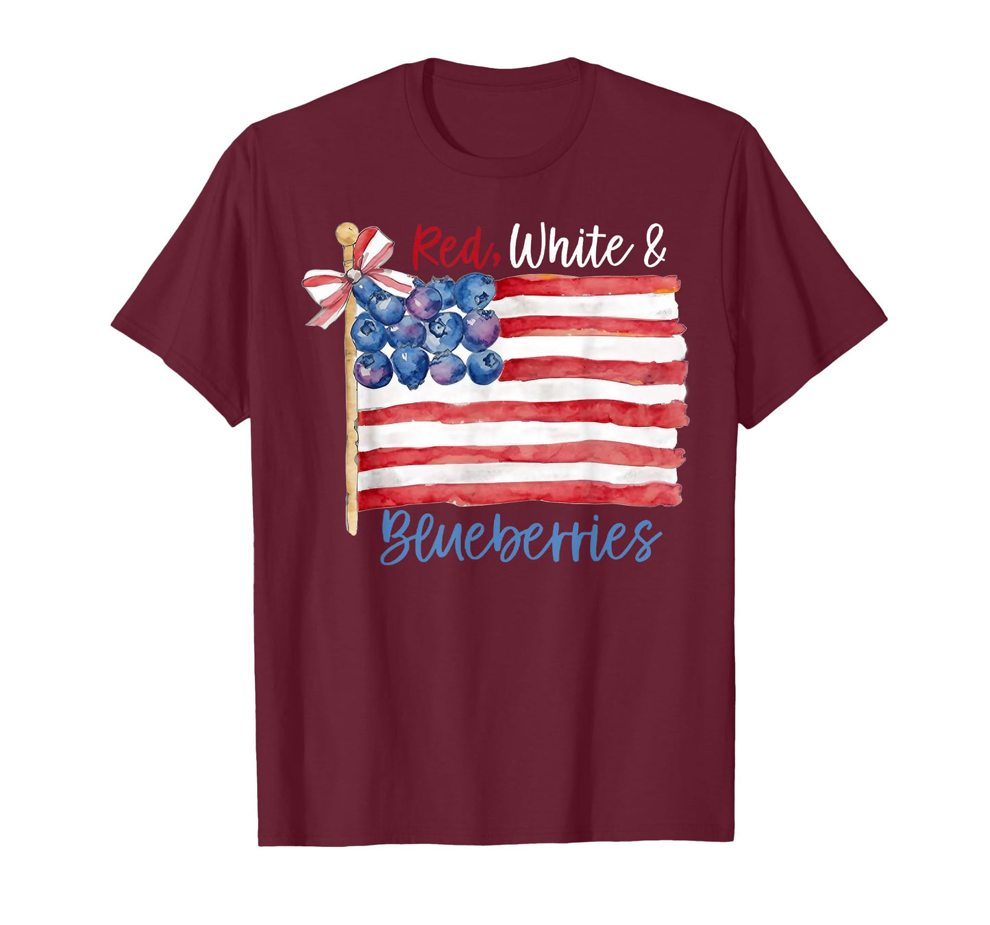 Red White and Blueberries for Supporters Men Women Food Pun T-Shirt