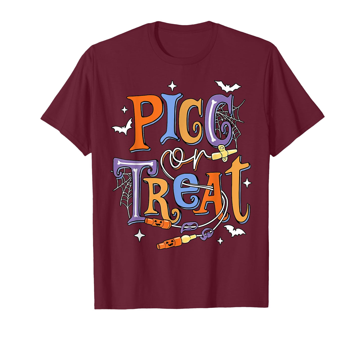 PICC Or Treat Vascular Access Team PICC IV Nurse Halloween T-Shirt