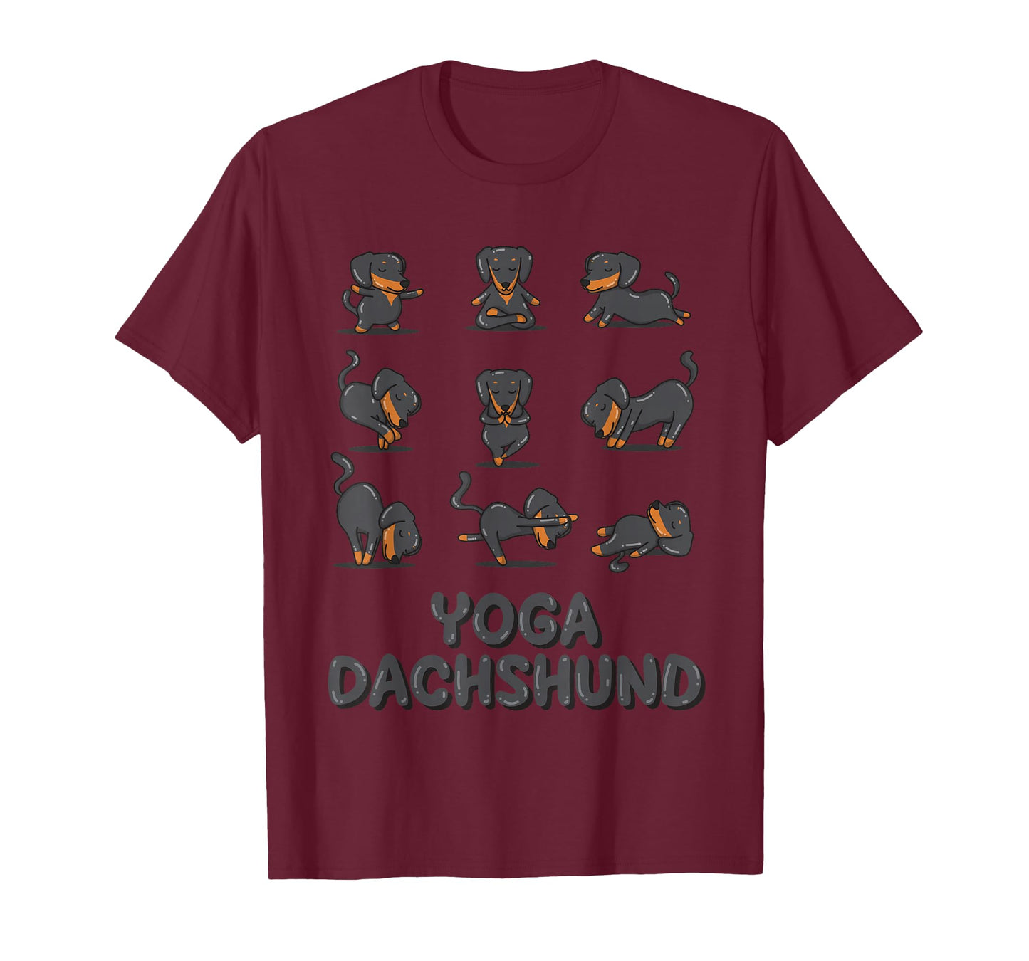 Dachshund Yoga Shirt Weiner Meditation Zen Yoga Dog Lover T-Shirt
