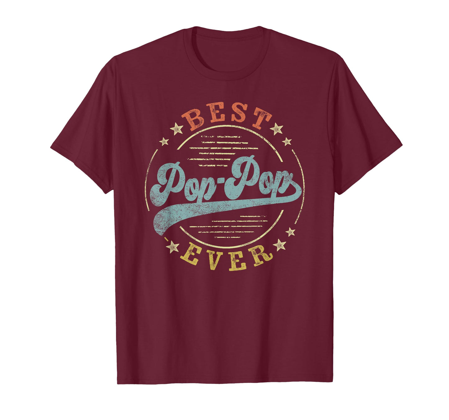 Best Pop-Pop Ever Father's Day PopPop Gifts Vintage Emblem T-Shirt