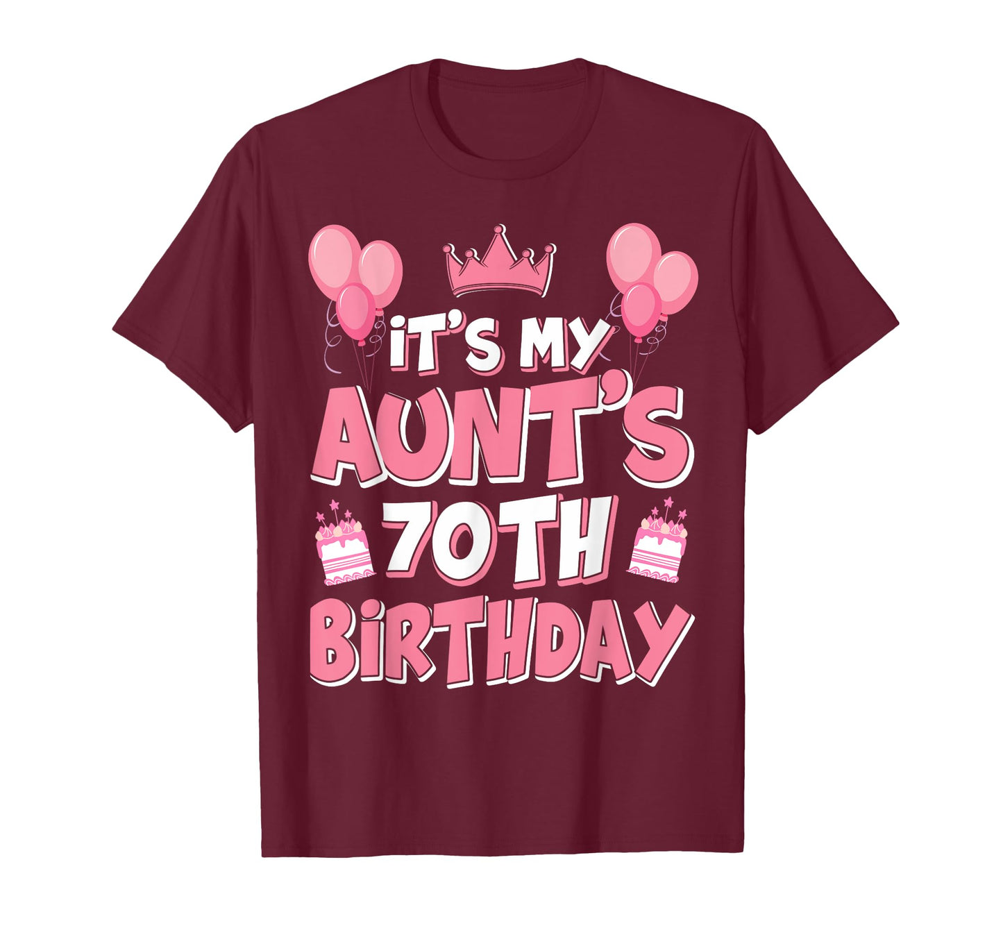 Balloons It's My Aunt's 70th Birthday 1955 70 Years Old T-Shirt