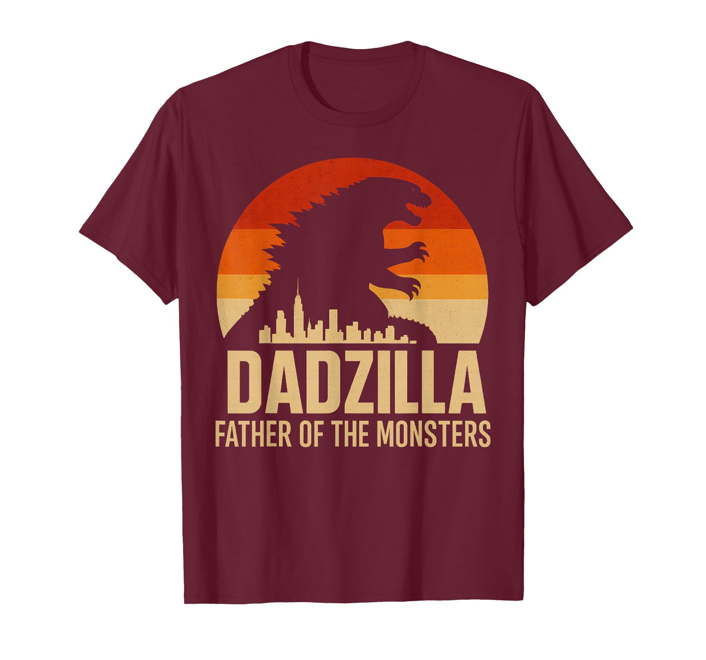 Vintage Dadzilla Father Of The Monsters Mens Fathers Day T-Shirt