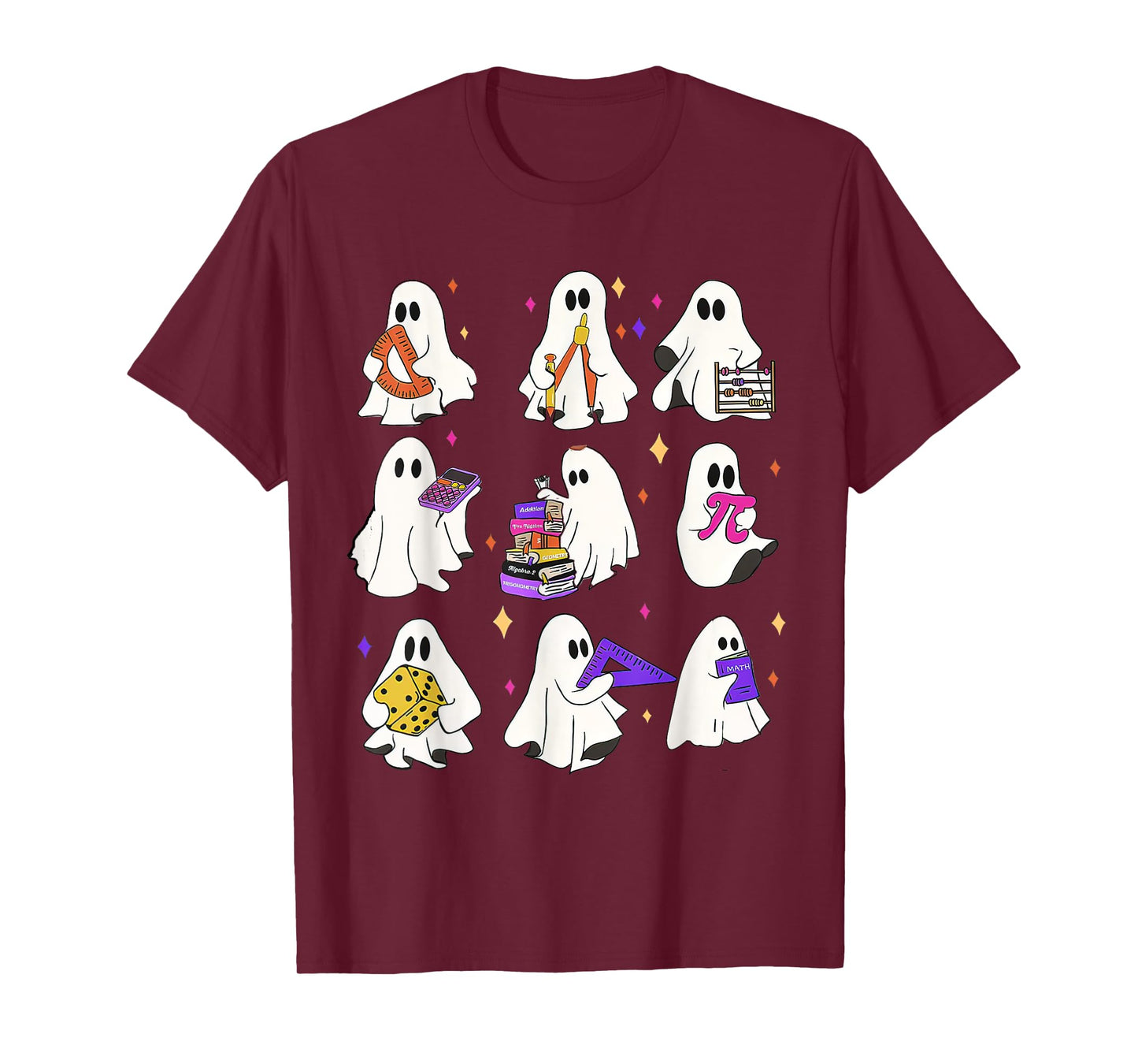 Halloween Math Teacher, Ghost Math Teacher, Back To School T-Shirt