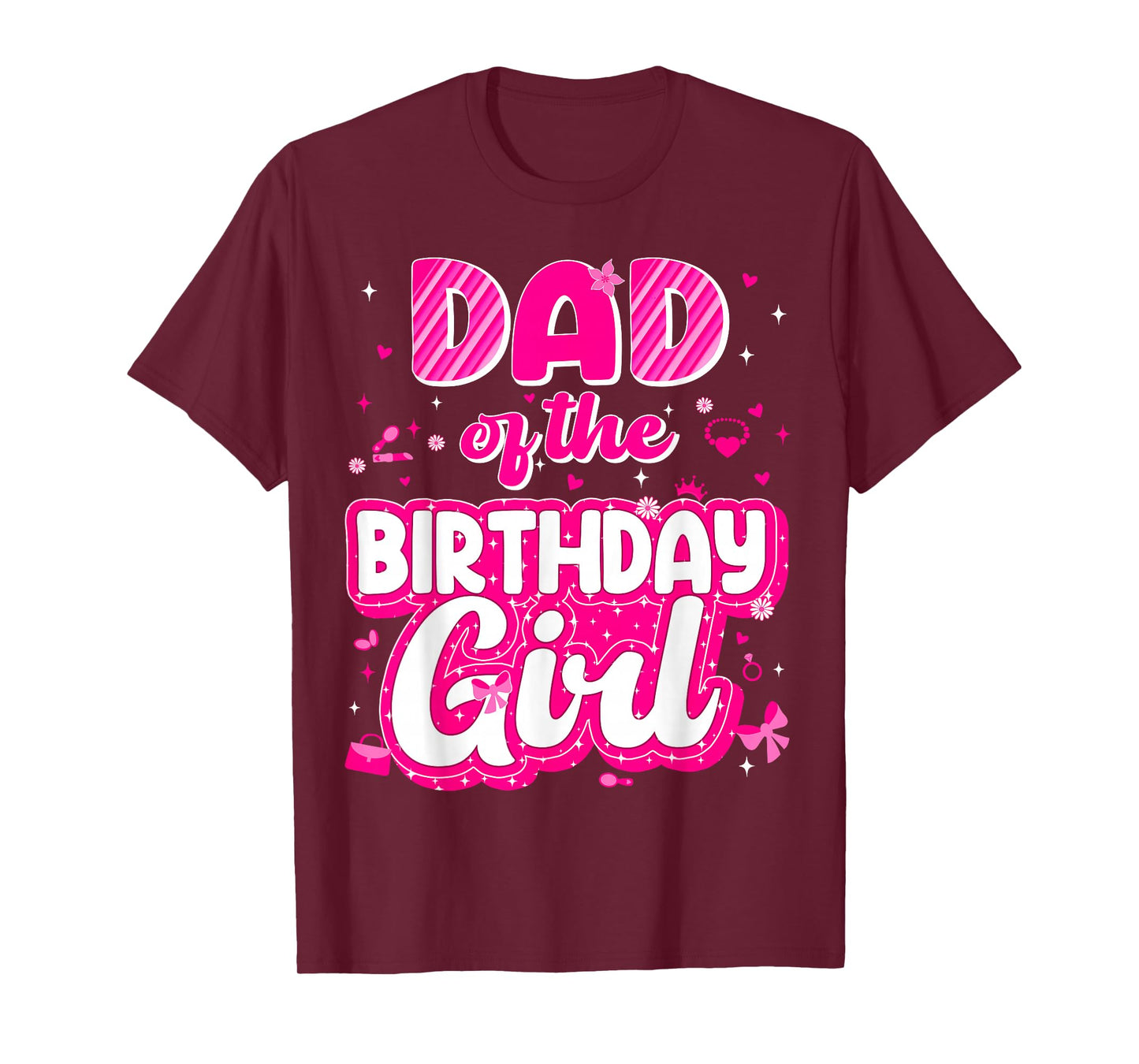 Dad And Mom Birthday Girl Family Matching Party Decorations T-Shirt