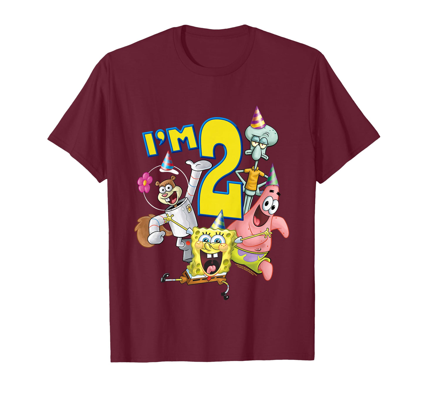 Kids SpongeBob SquarePants 2nd Birthday Today I'm 2 T-Shirt