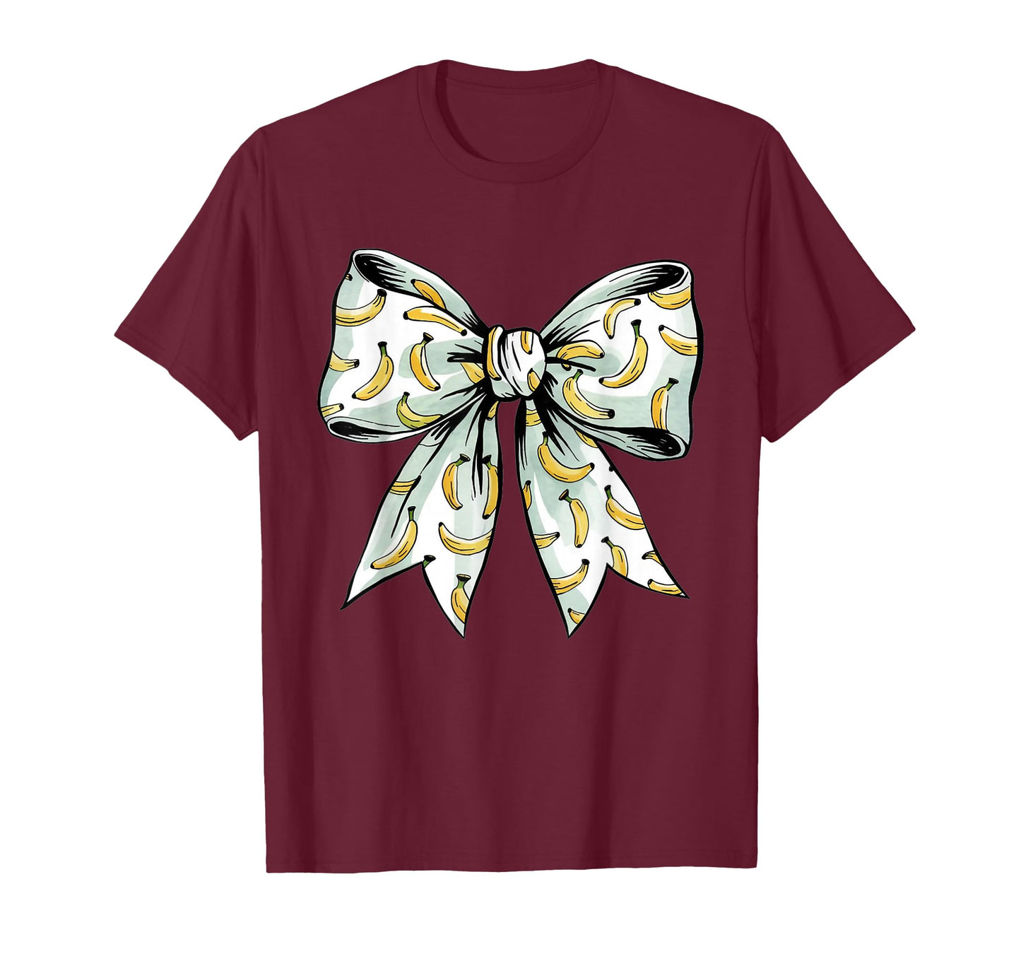 Banana Squad Coquette Bow Banana Lover Team Banana Crew T-Shirt