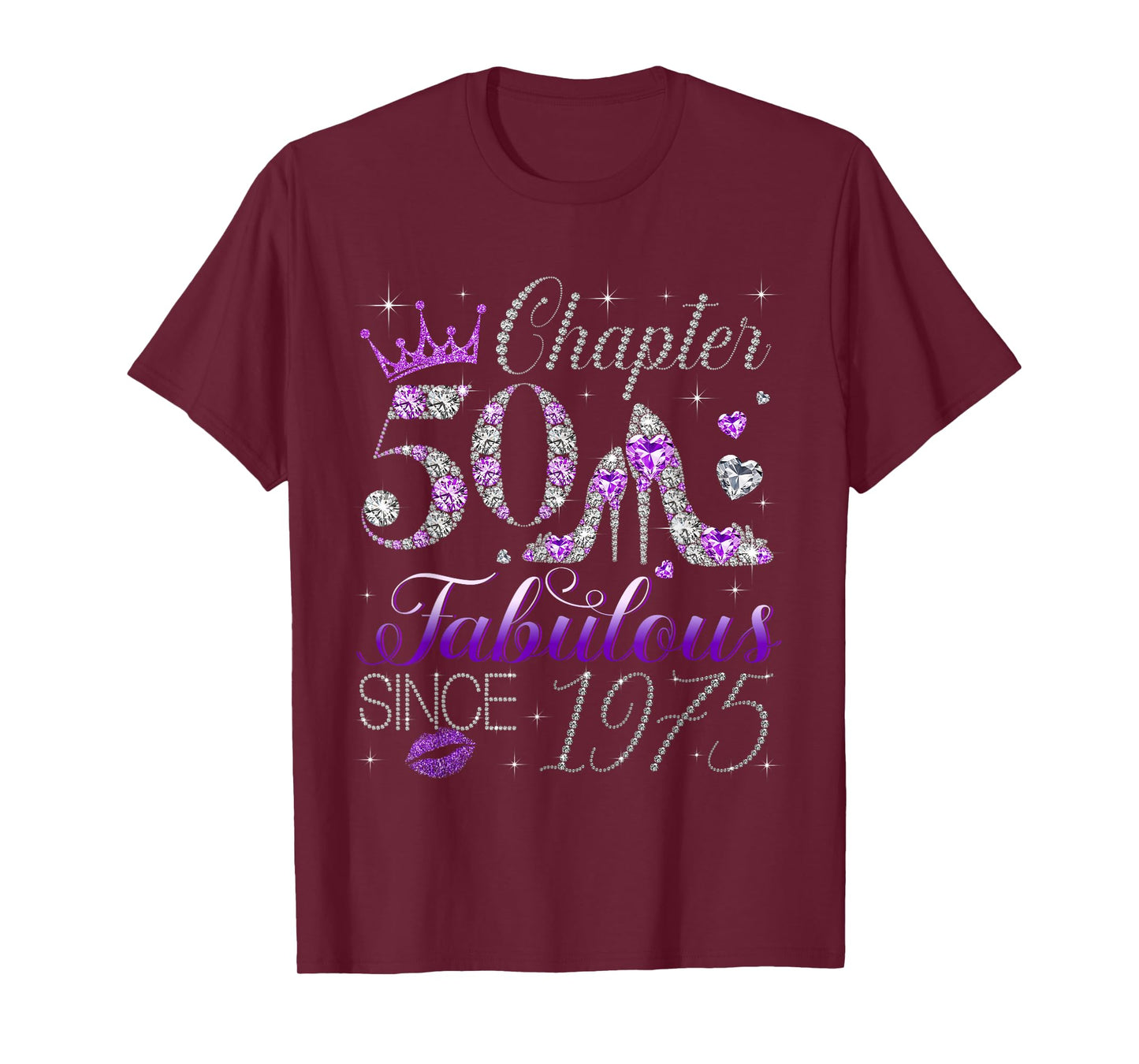Chapter 50 Fabulous Since 1975 50Th Birthday Women Girls T-Shirt